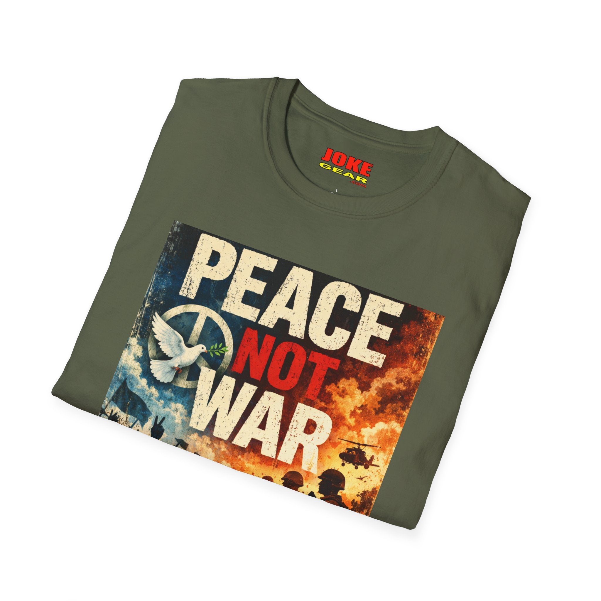 Peace Not War T-Shirt — Vintage Peace Sign Floral Graphic Tee