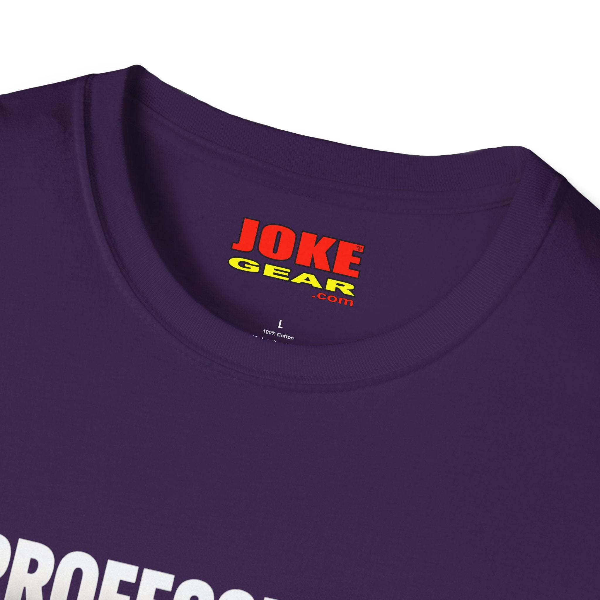 Professional Farter T-Shirt — Subtle White Text Tee for Fans & Gift