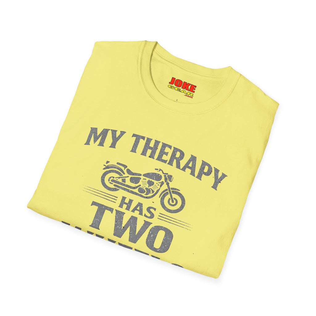 My Therapy Has Two Wheels Motorcycle T-Shirt – Biker Vintage Ride Tee