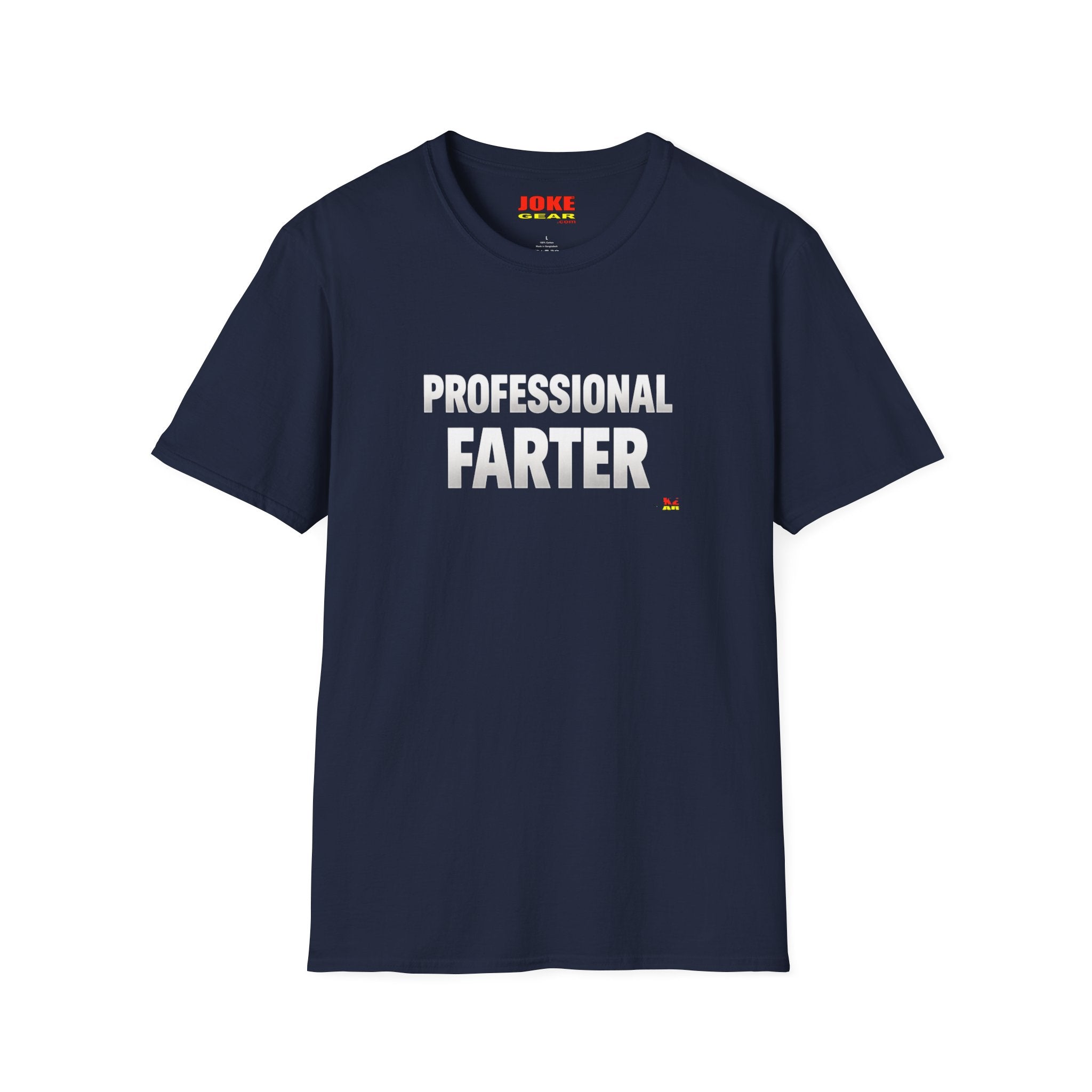Professional Farter T-Shirt — Subtle White Text Tee for Fans & Gift
