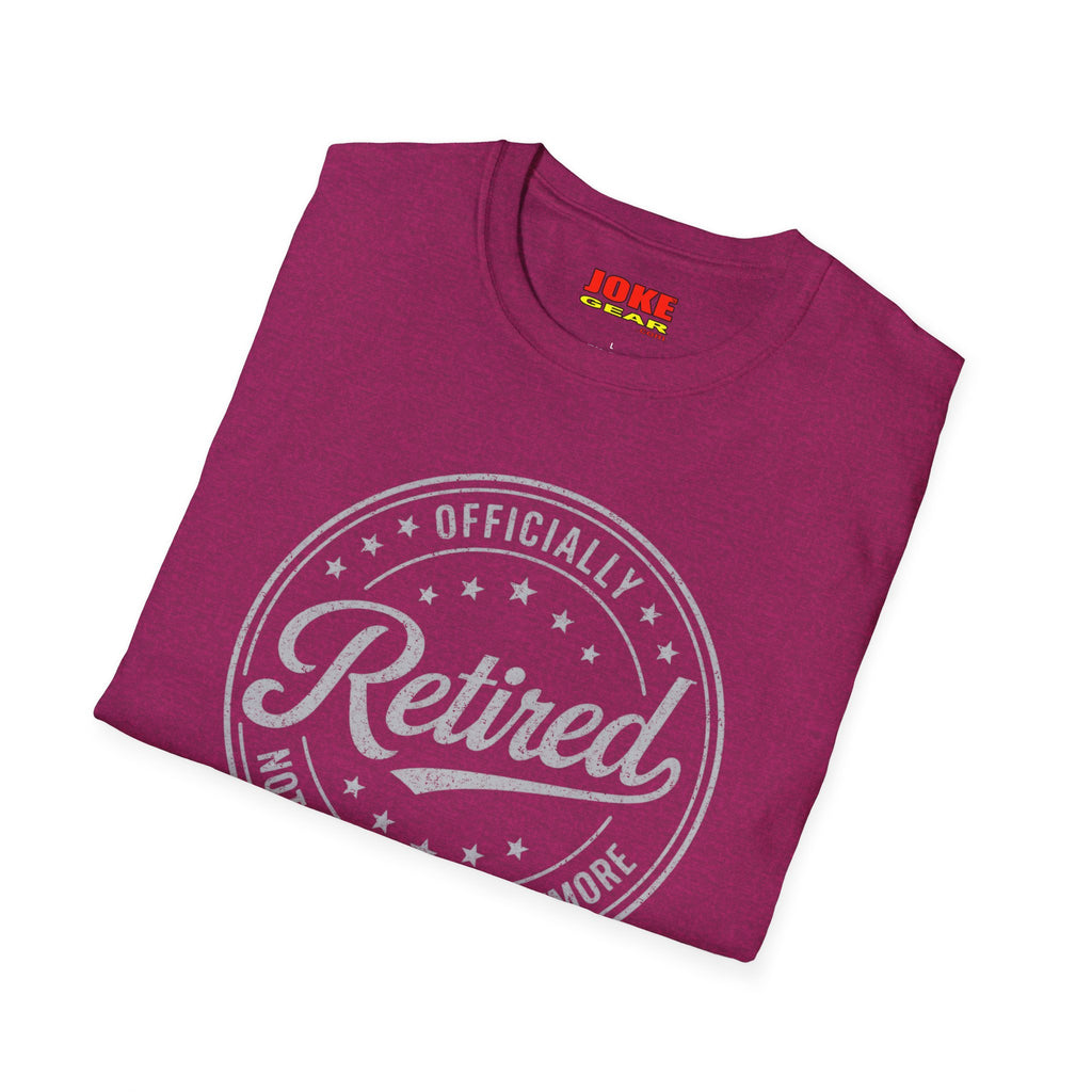 Retired Badge T-Shirt — "Officially Retired" Funny Retirement Tee