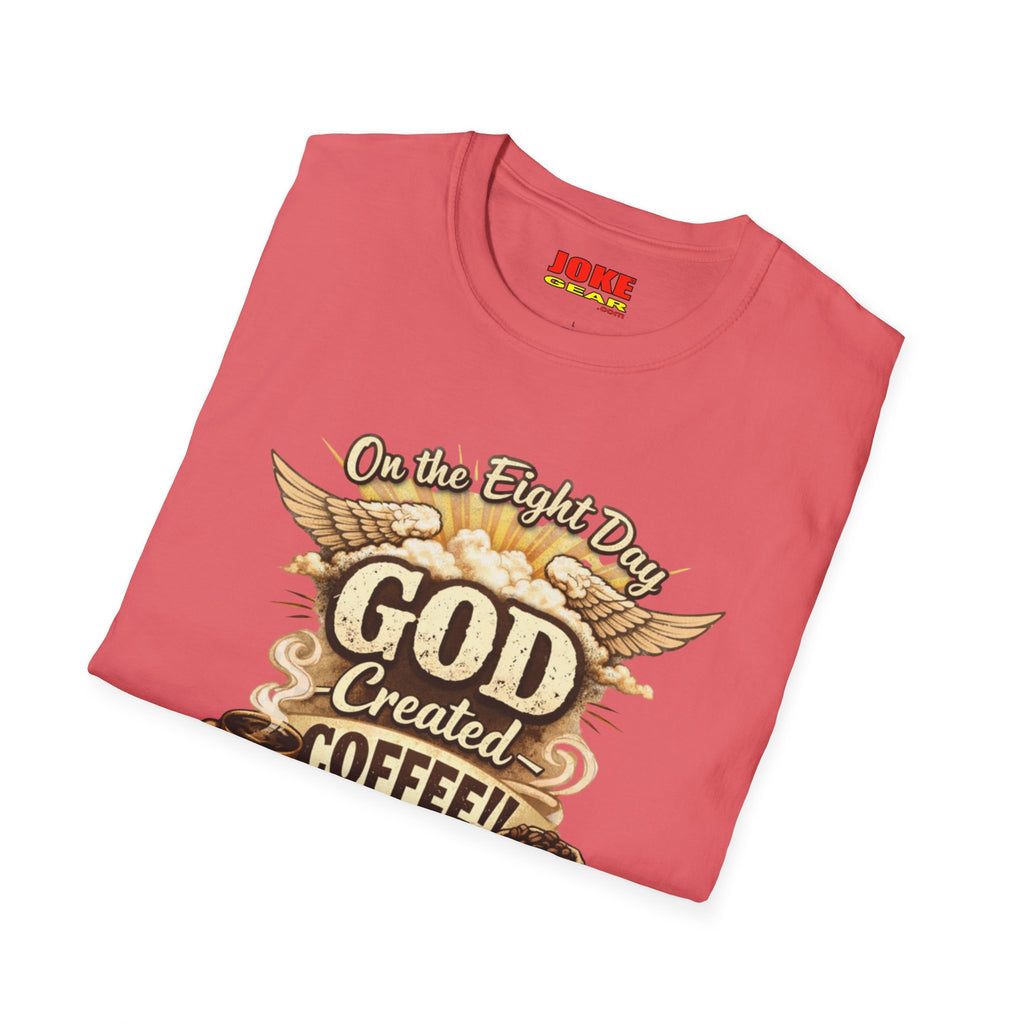 God Created Coffee T-Shirt — Vintage Coffee Lover Tee