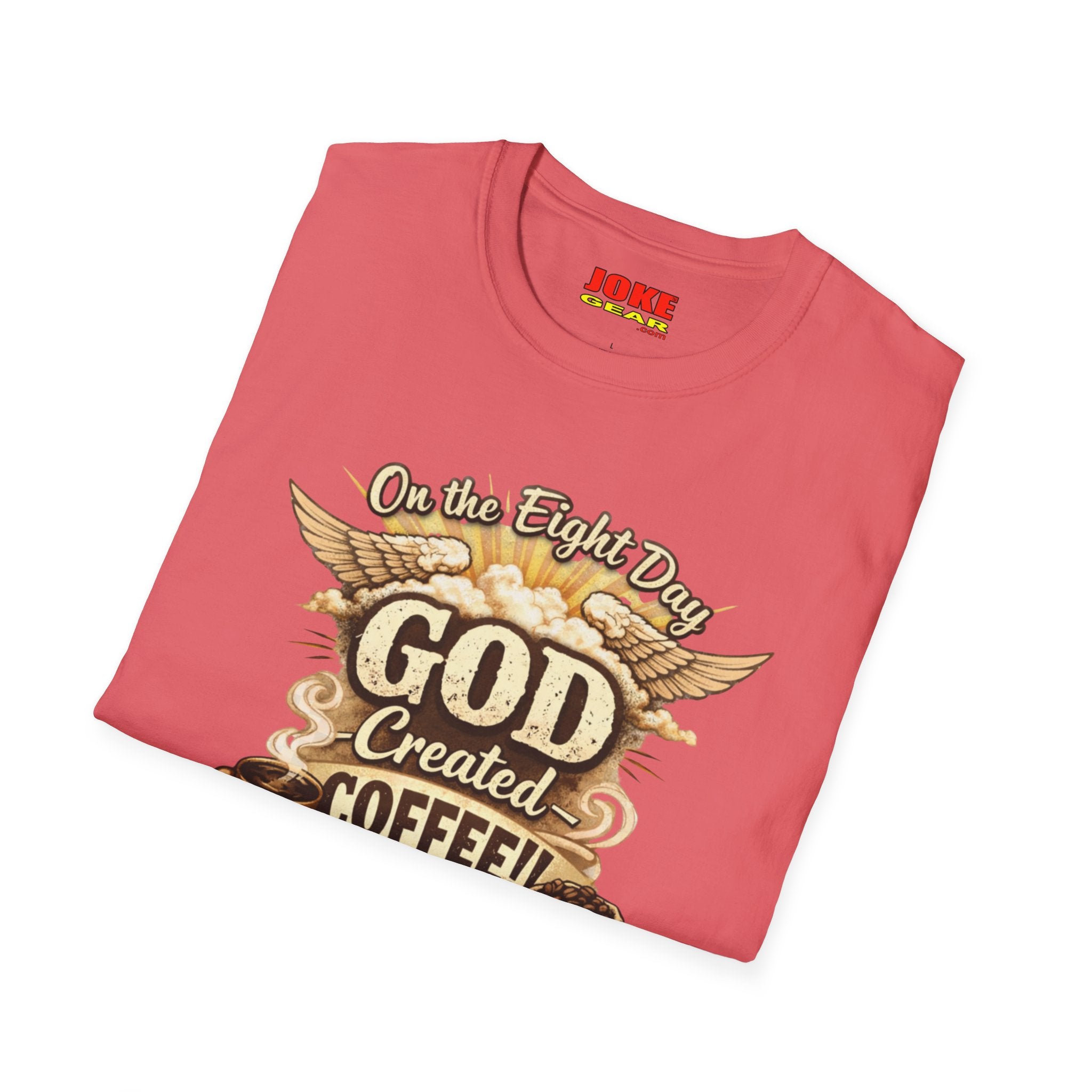 God Created Coffee T-Shirt — Vintage Coffee Lover Tee