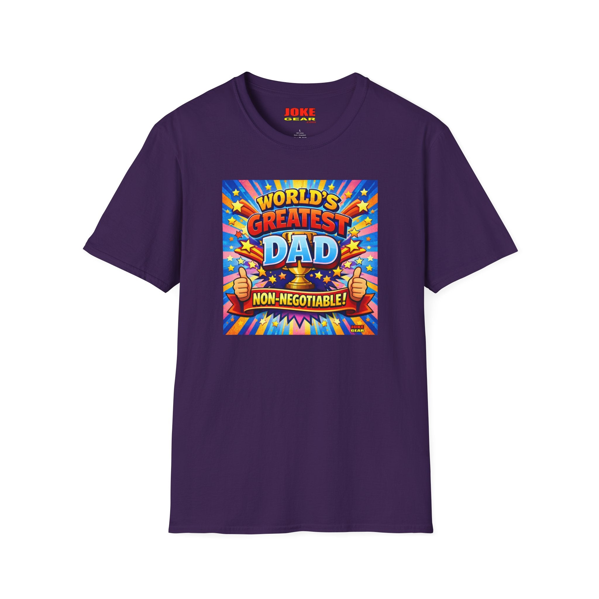 World's Greatest Dad T-Shirt — "Non-Negotiable" Retro Comic Design