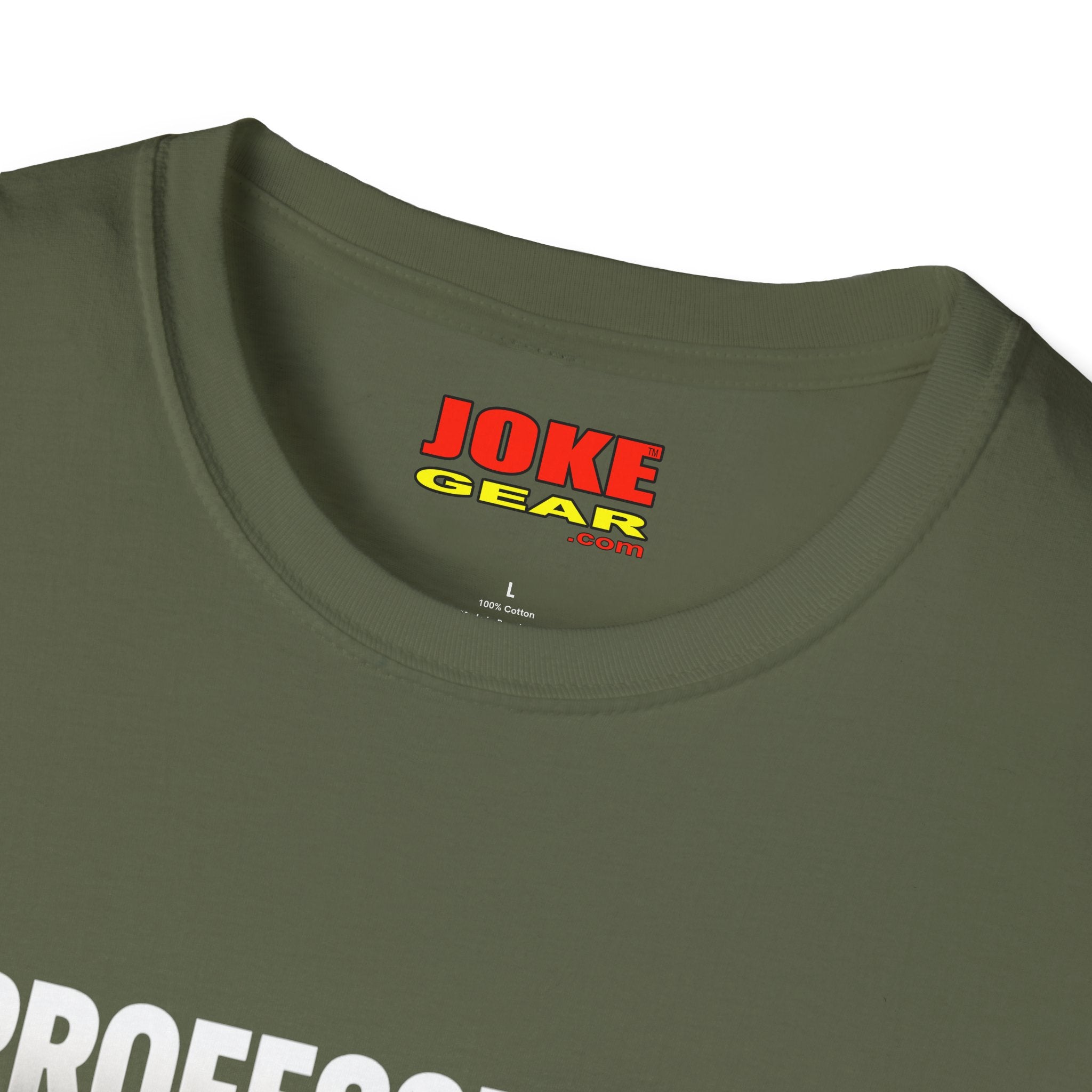 Professional Farter T-Shirt — Subtle White Text Tee for Fans & Gift