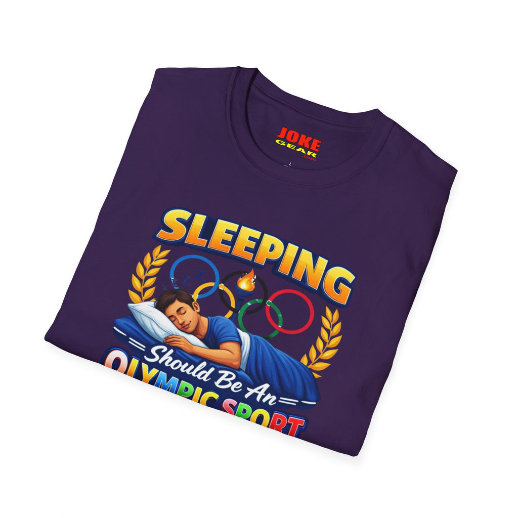 T-Shirt — "Sleeping Should Be An Olympic Sport" Funny Sleep Lover Tee