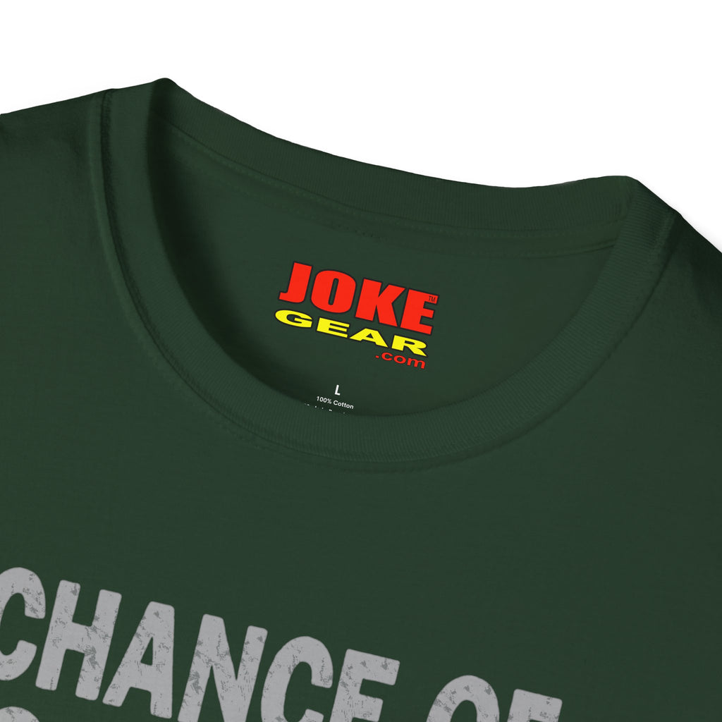 Chance of Sarcasm T-Shirt — Funny Weather Icon Tee (Chance of Sarcasm: Today 91%, Tonight 95%, Tomorrow 92%, Weekend 100%)