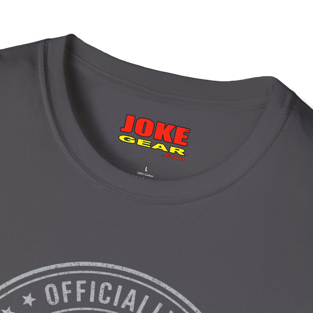Retired Badge T-Shirt — "Officially Retired" Funny Retirement Tee