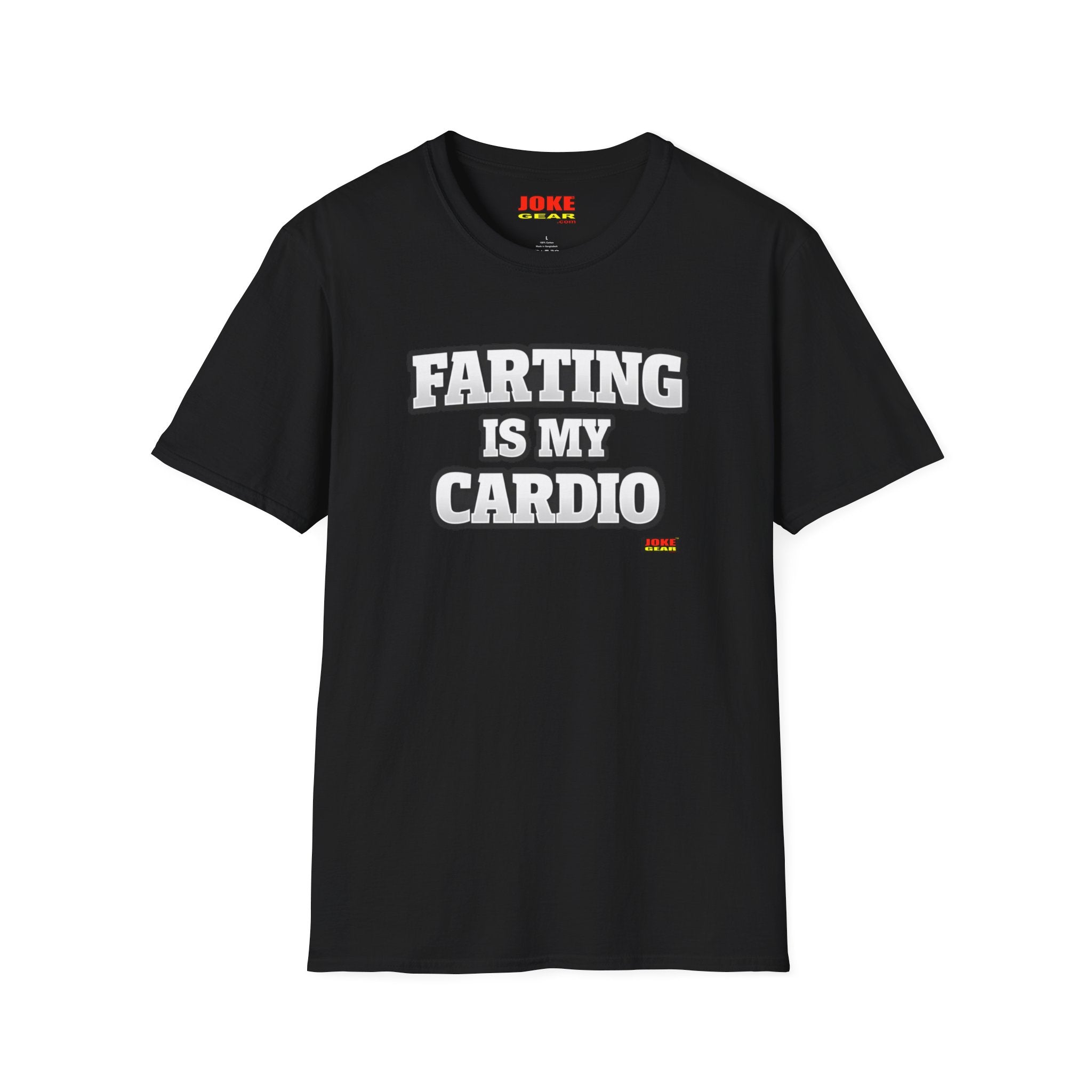 Funny Graphic T-Shirt — “FARTING IS MY CARDIO” Retro Bold Text Tee