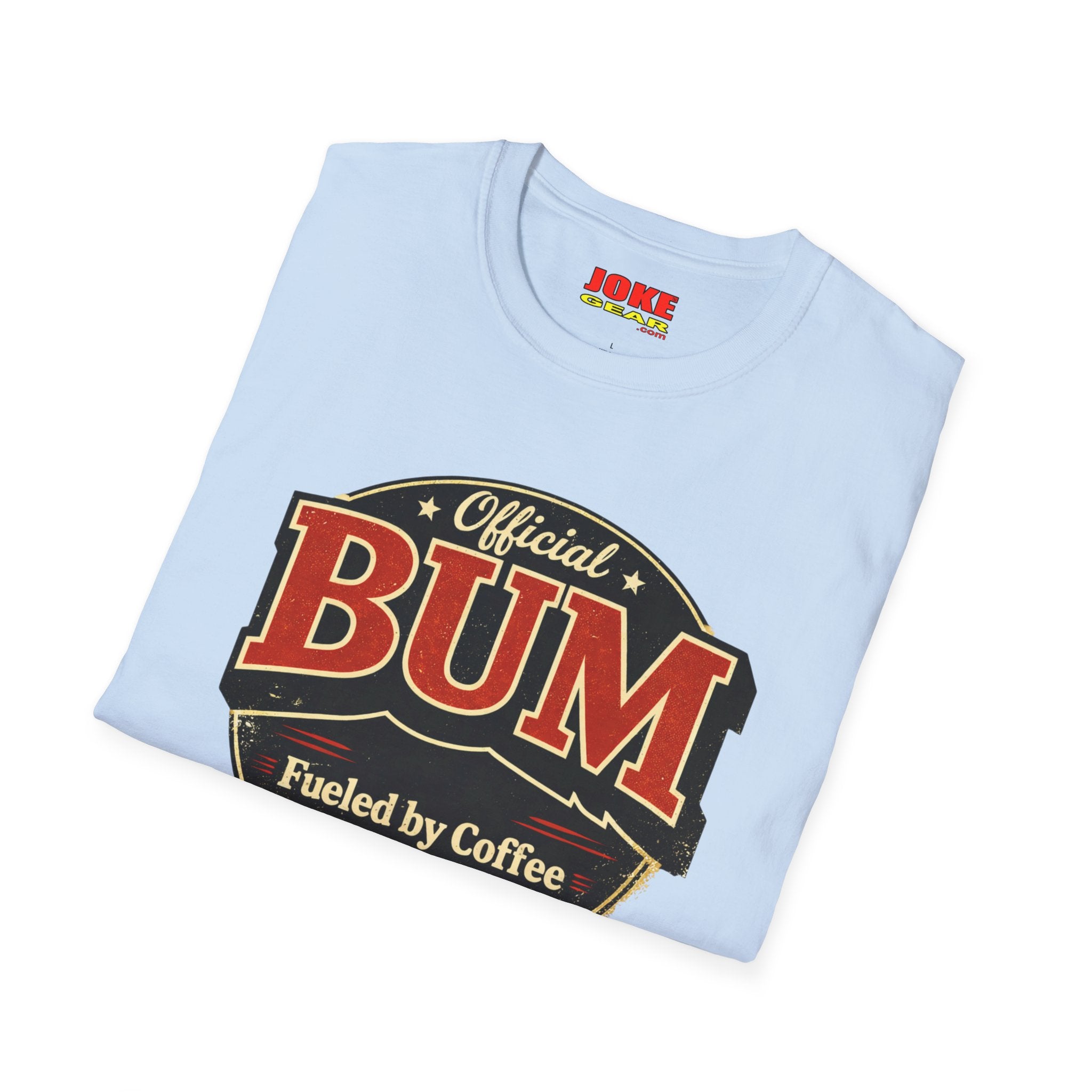 Official BUM T-Shirt — "Fueled by Coffee and Poor Decisions" Vintage Logo Tee