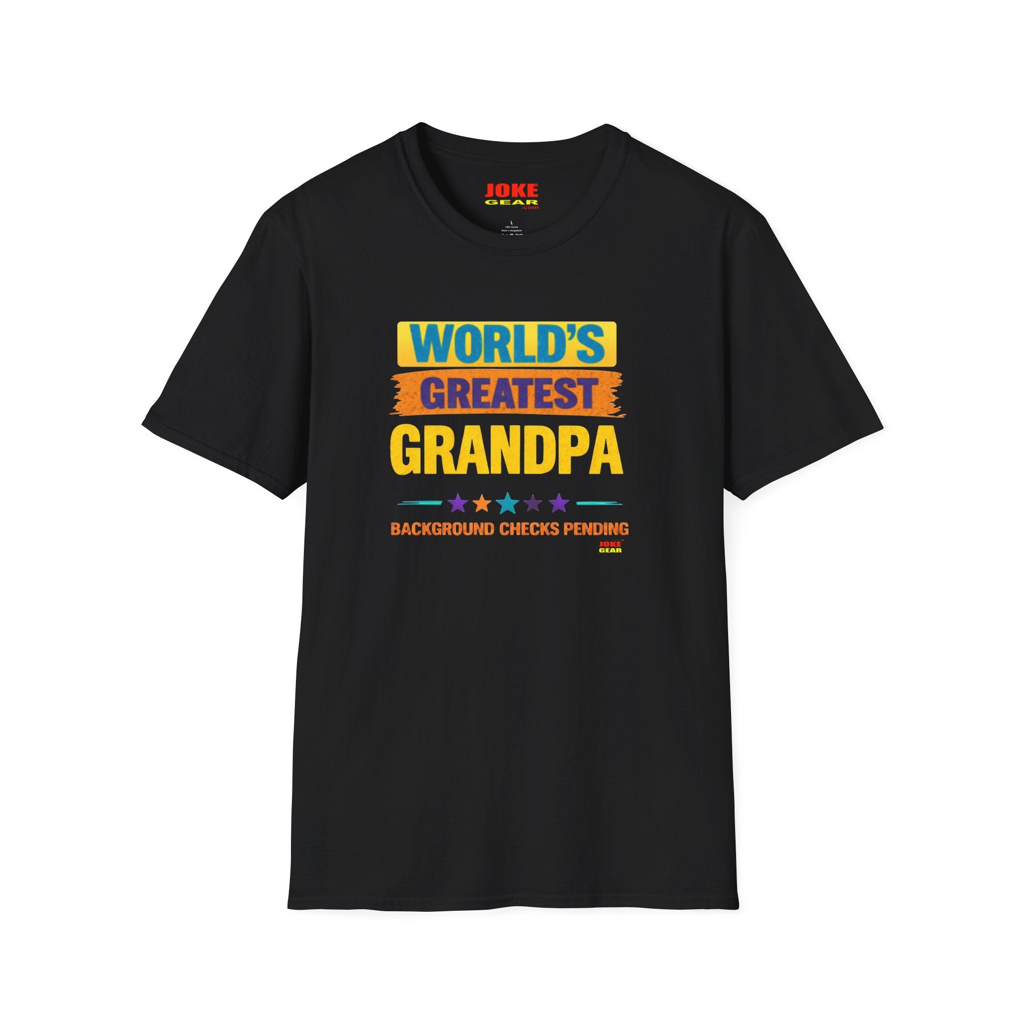 World's Greatest Grandpa T-Shirt — Funny "Background Checks Pending" Gift