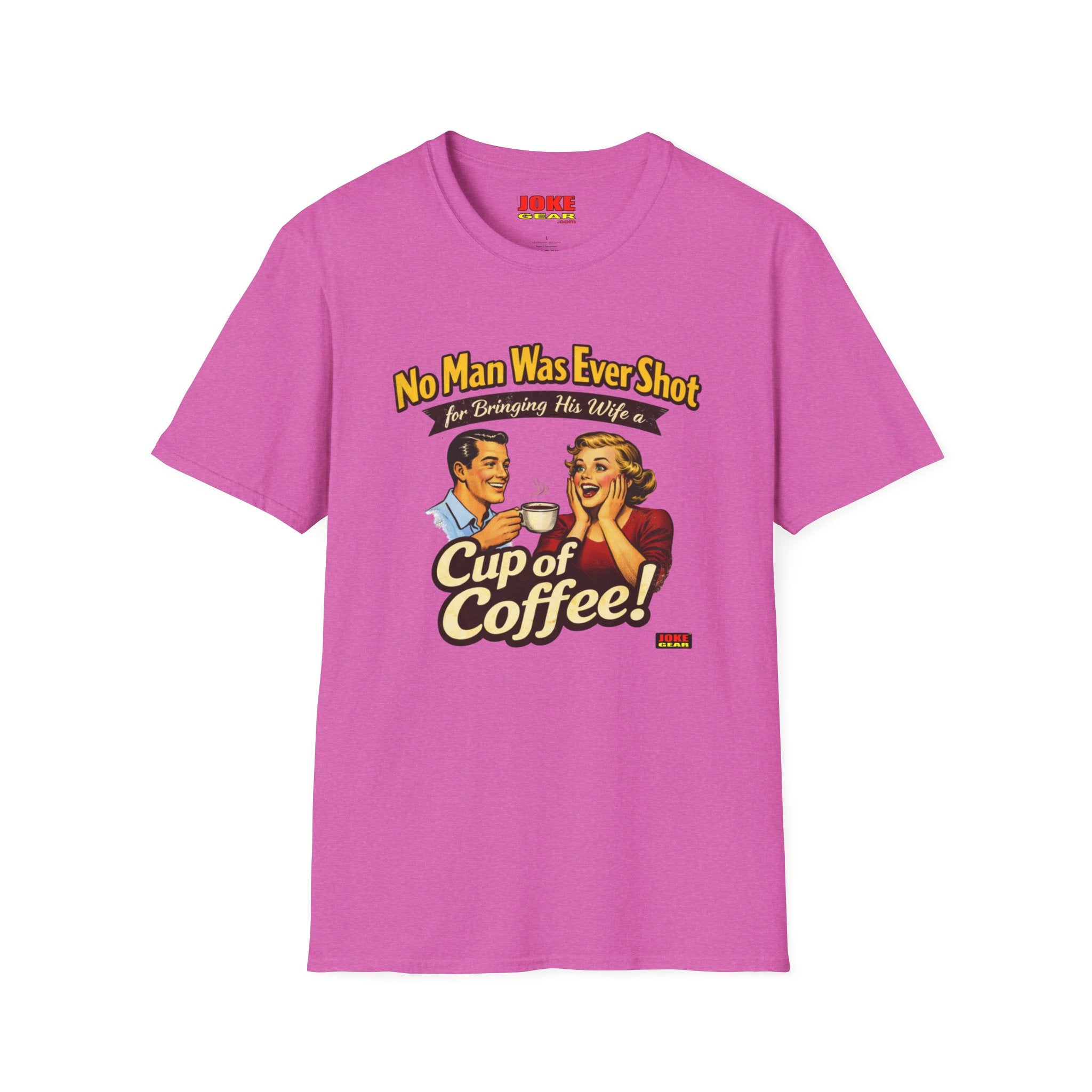 No Man was Ever Shot (Comedy T-Shirt) by a sling-shot with a "paper ball" of course.