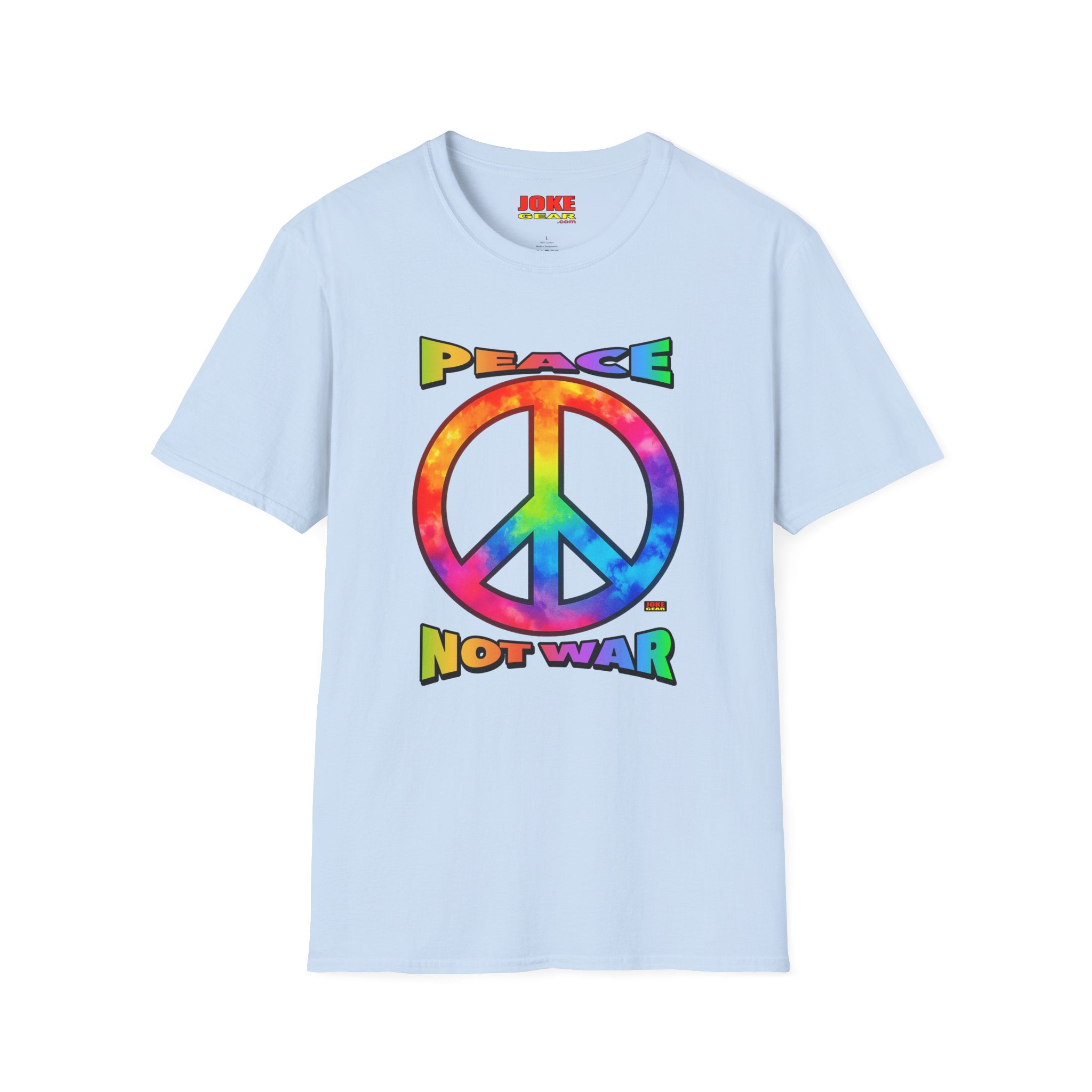 Peace NOT War T-Shirt — Tie-Dye Peace Symbol Retro Graphic Tee