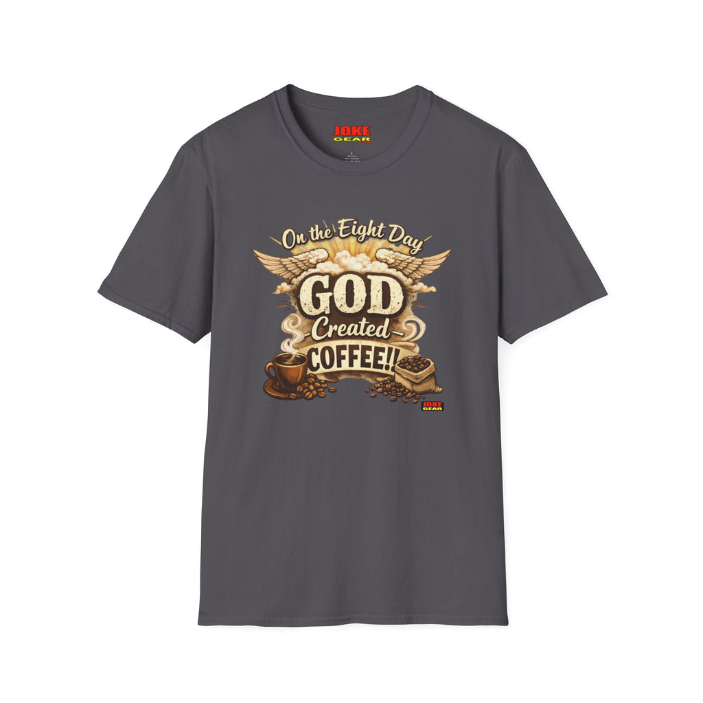 God Created Coffee T-Shirt — Vintage Coffee Lover Tee