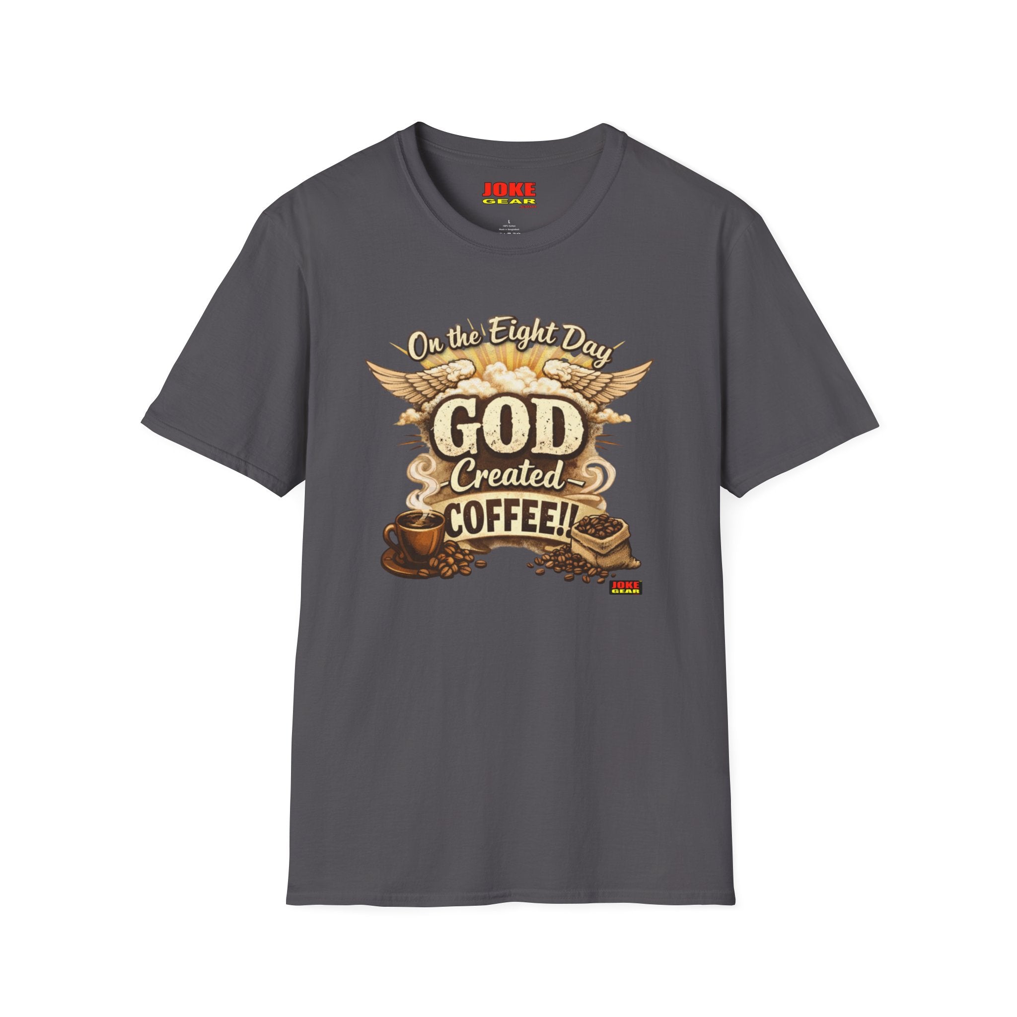 God Created Coffee T-Shirt — Vintage Coffee Lover Tee