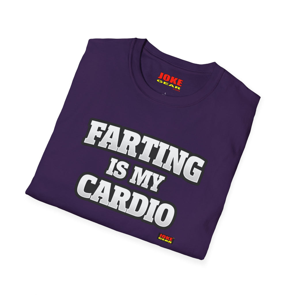 Funny Graphic T-Shirt — “FARTING IS MY CARDIO” Retro Bold Text Tee