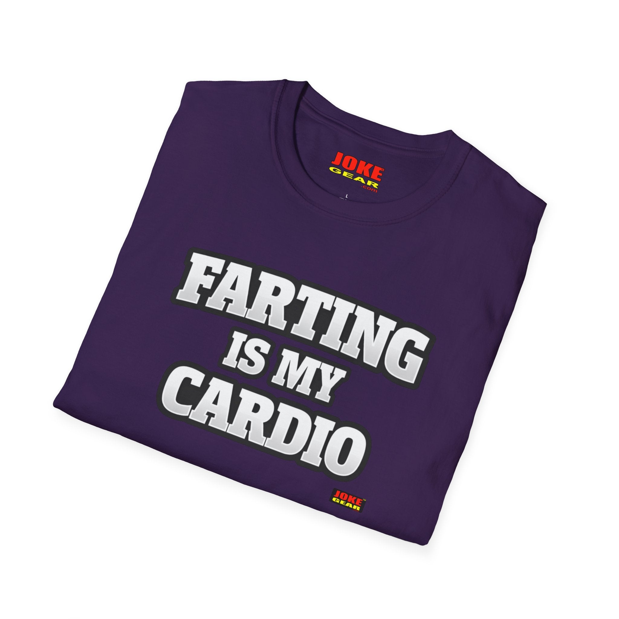 Funny Graphic T-Shirt — “FARTING IS MY CARDIO” Retro Bold Text Tee