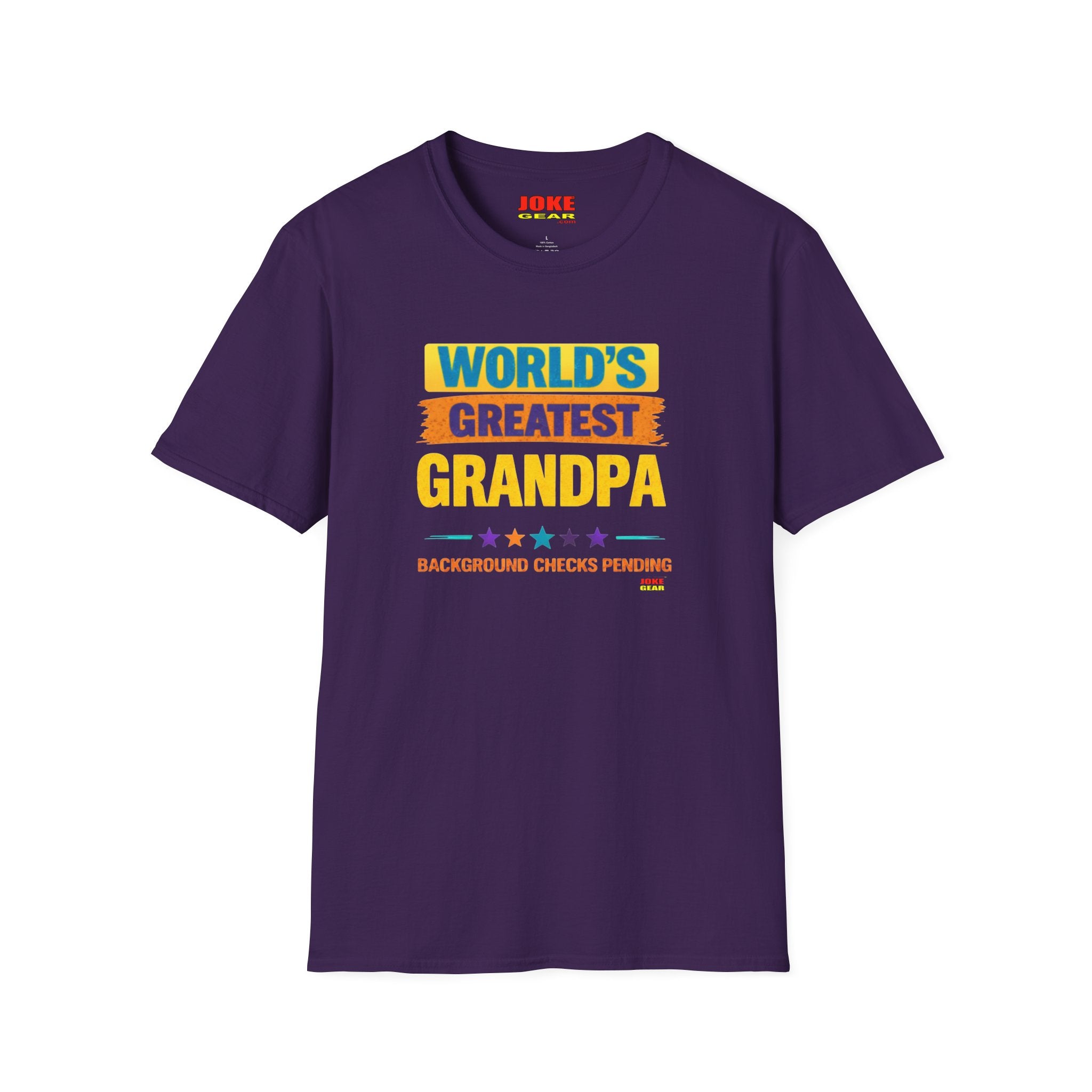 World's Greatest Grandpa T-Shirt — Funny "Background Checks Pending" Gift