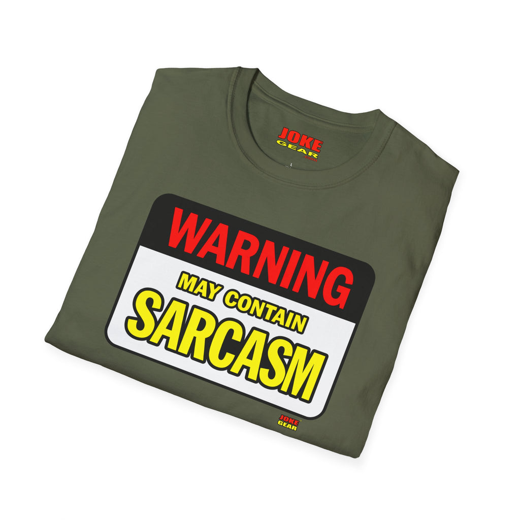 Sarcasm Warning T-Shirt — "WARNING: May Contain SARCASM" Graphic Tee