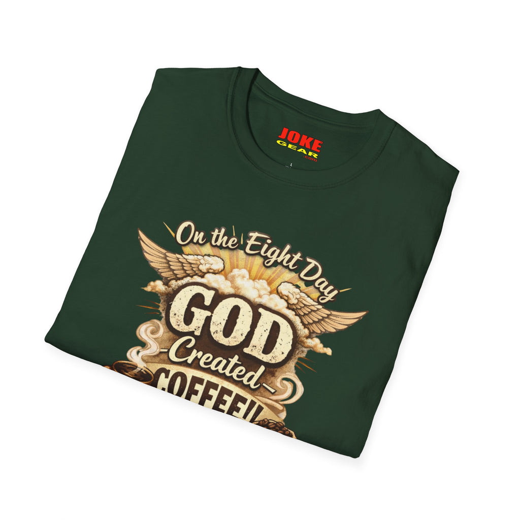 God Created Coffee T-Shirt — Vintage Coffee Lover Tee