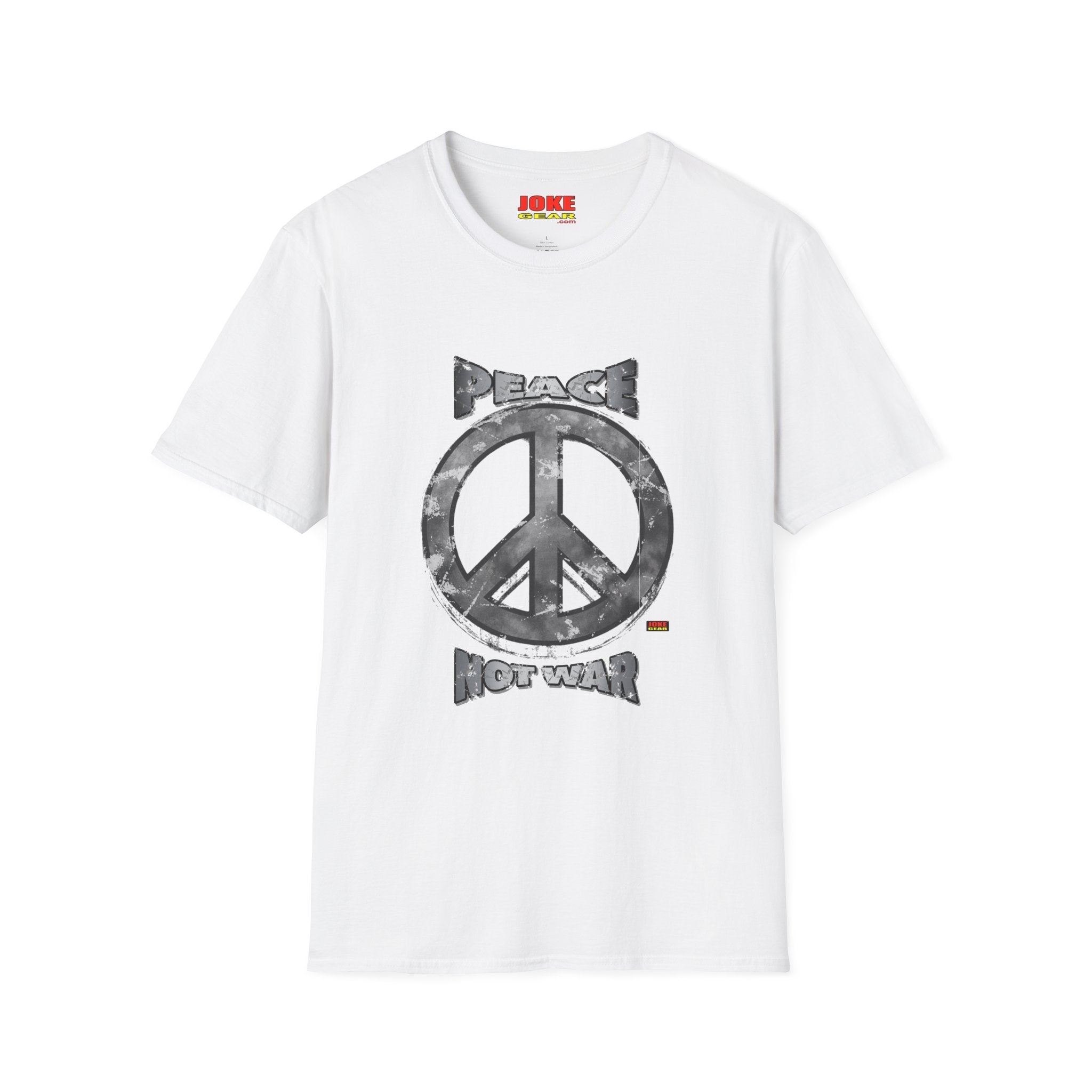 Peace NOT War T-Shirt — Distressed Camo Peace Sign Graphic Tee
