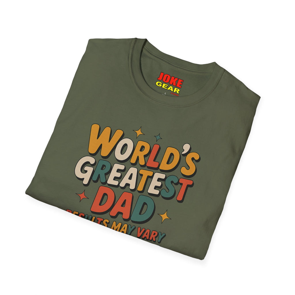 World’s Greatest Dad (Results May Vary) Retro Graphic Tee