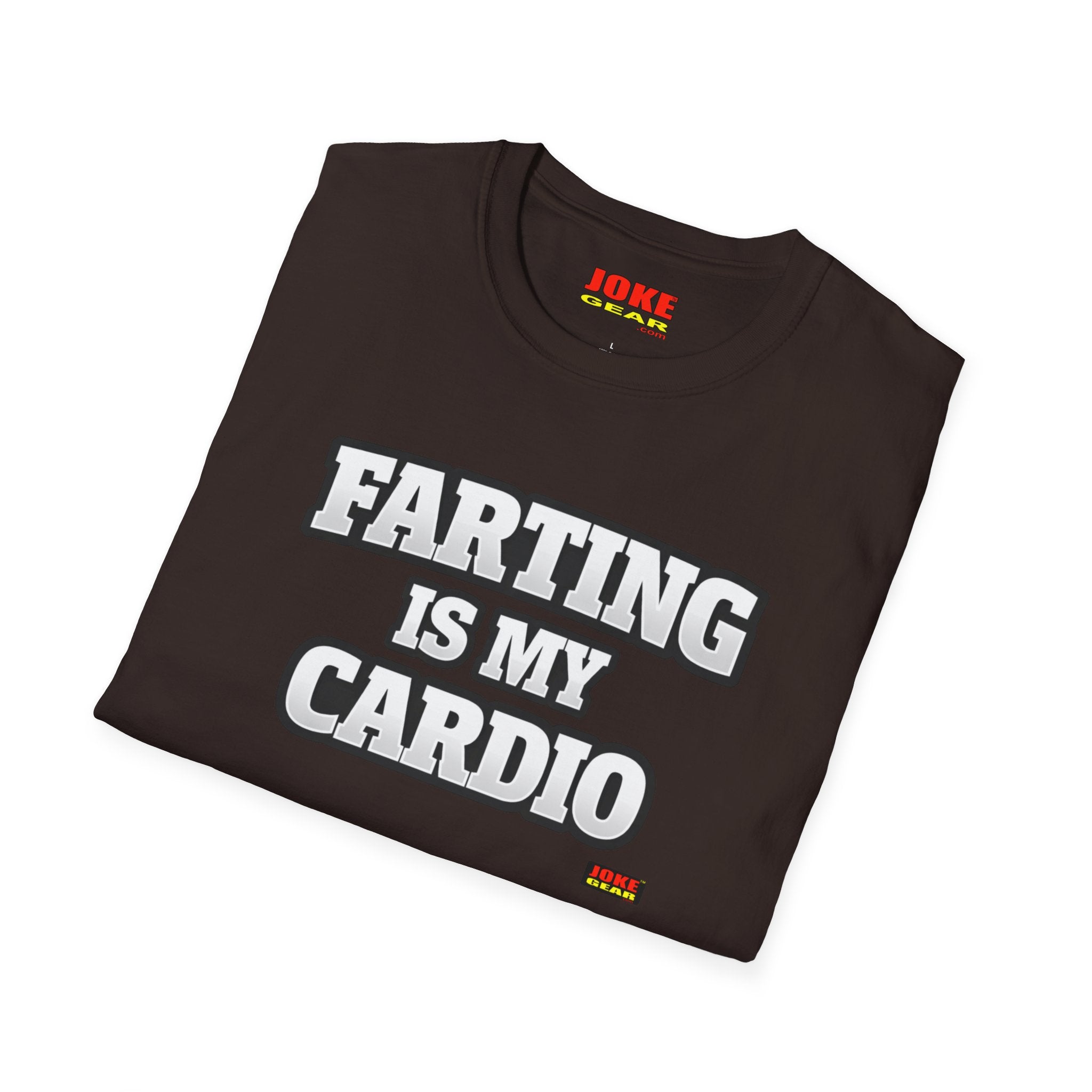 Funny Graphic T-Shirt — “FARTING IS MY CARDIO” Retro Bold Text Tee