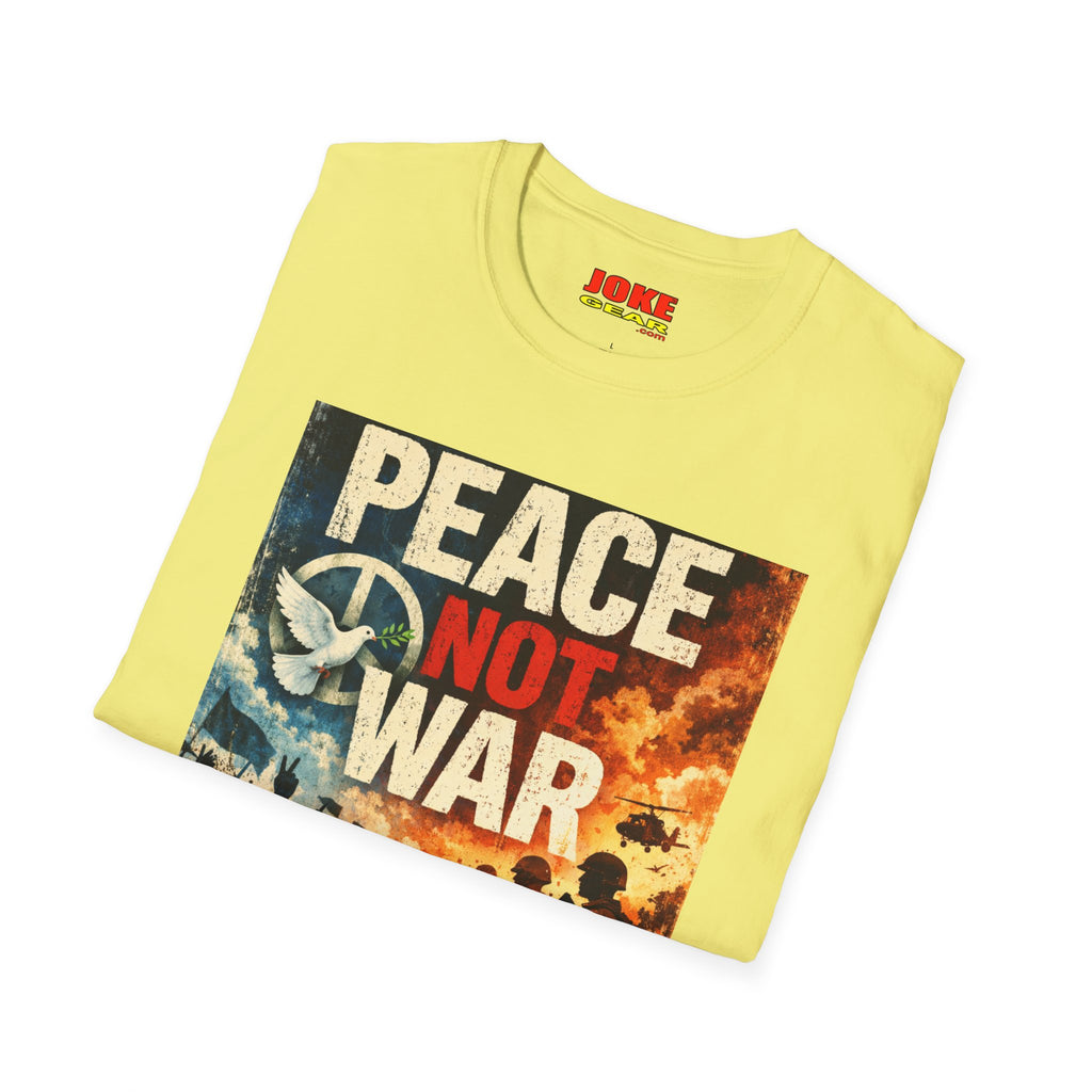 Peace Not War T-Shirt — Vintage Peace Sign Floral Graphic Tee