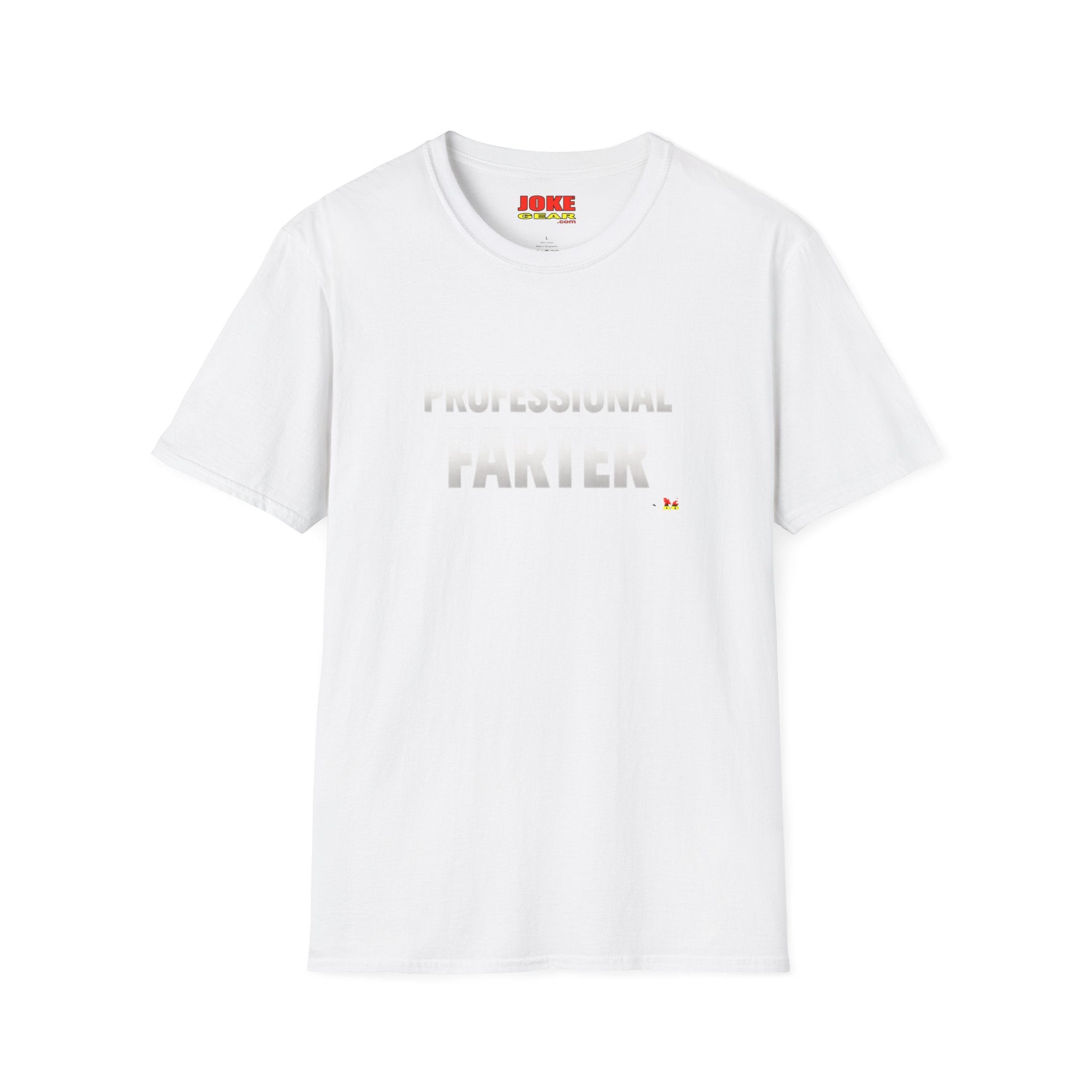 Professional Farter T-Shirt — Subtle White Text Tee for Fans & Gift