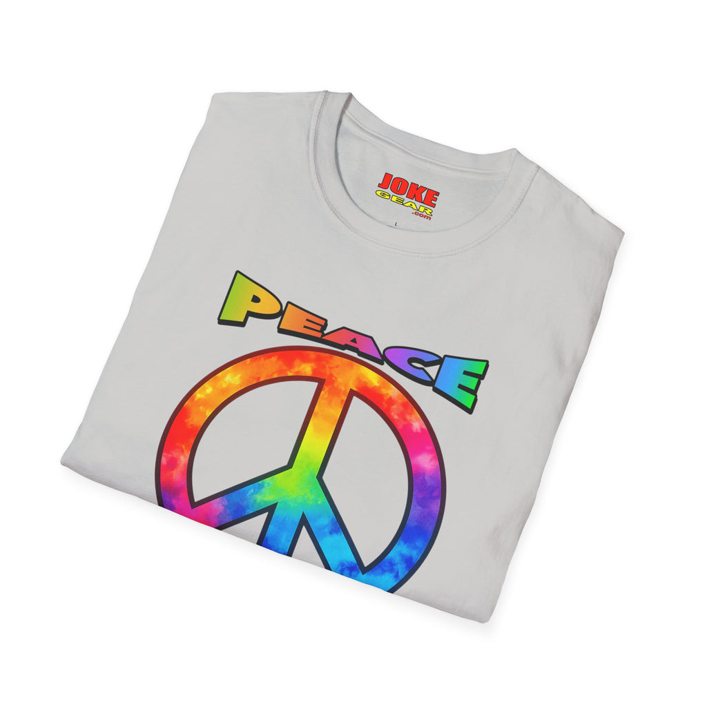 Peace Tie-Dye Graphic T-Shirt — "Peace: Cheaper Than Therapy" Retro Hippie Tee