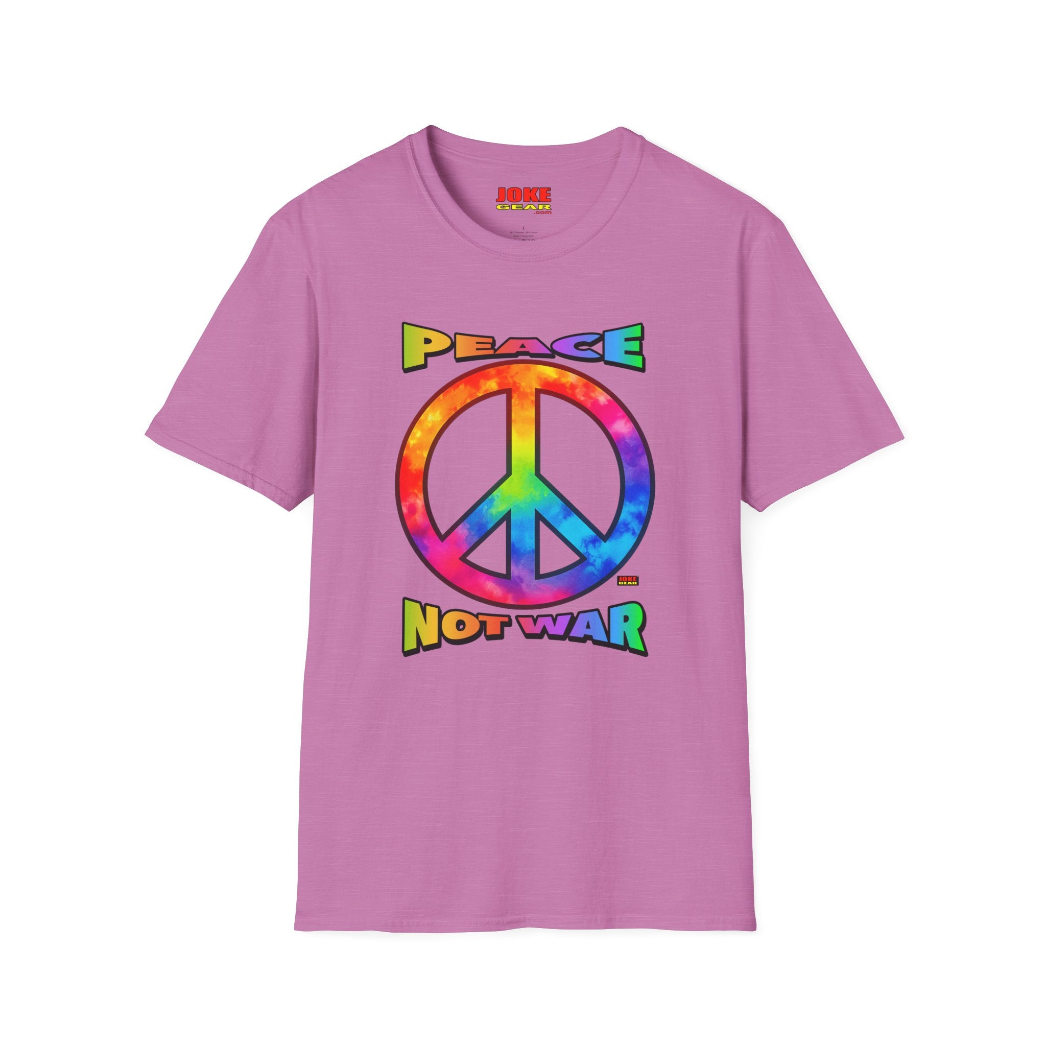 Peace NOT War T-Shirt — Tie-Dye Peace Symbol Retro Graphic Tee