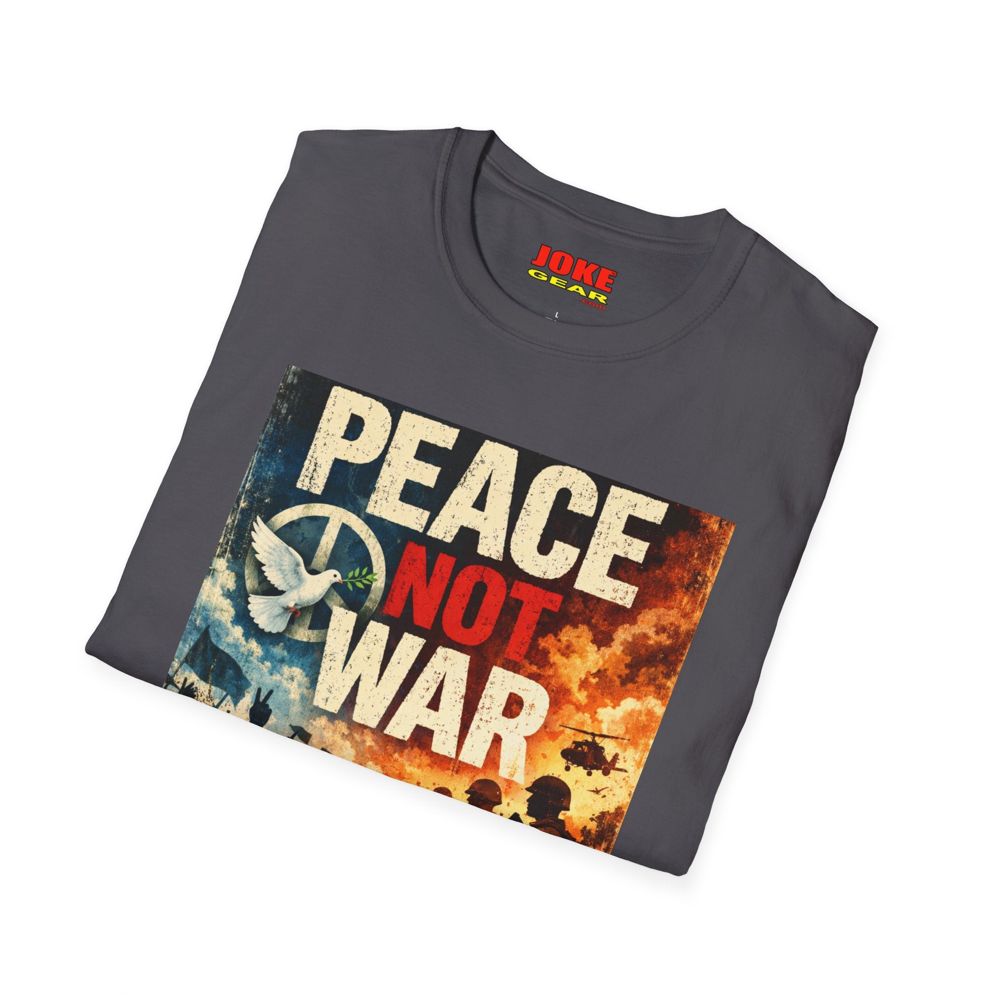 Peace Not War T-Shirt — Vintage Peace Sign Floral Graphic Tee
