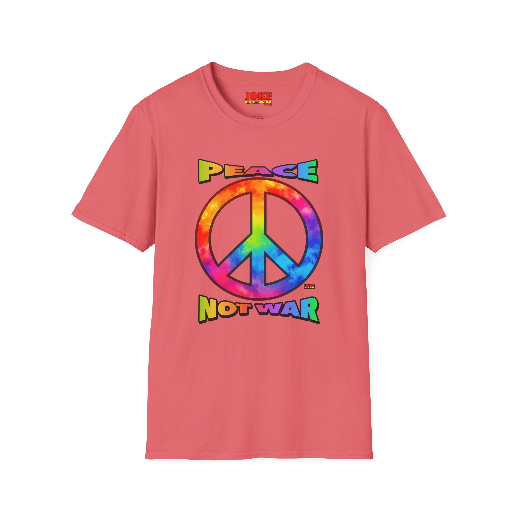 Peace NOT War T-Shirt — Tie-Dye Peace Symbol Retro Graphic Tee