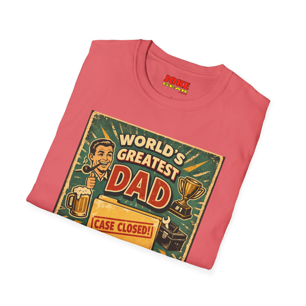 World's Greatest Dad T-Shirt – 'Case Closed' Vintage Dad Tee
