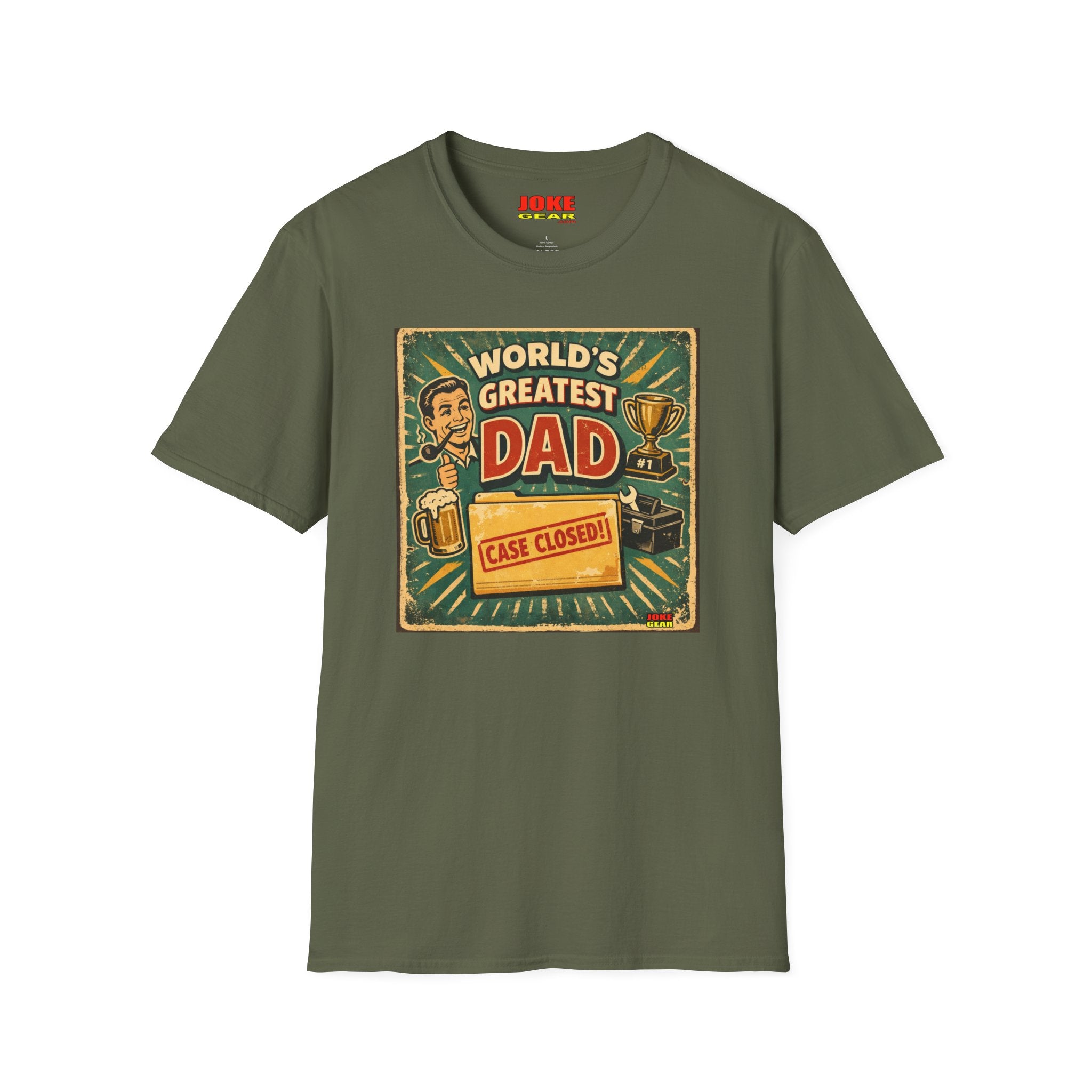 World's Greatest Dad T-Shirt – 'Case Closed' Vintage Dad Tee