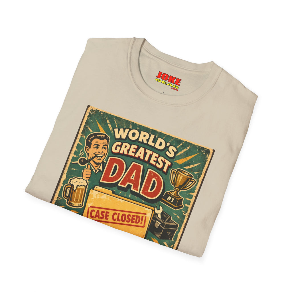World's Greatest Dad T-Shirt – 'Case Closed' Vintage Dad Tee