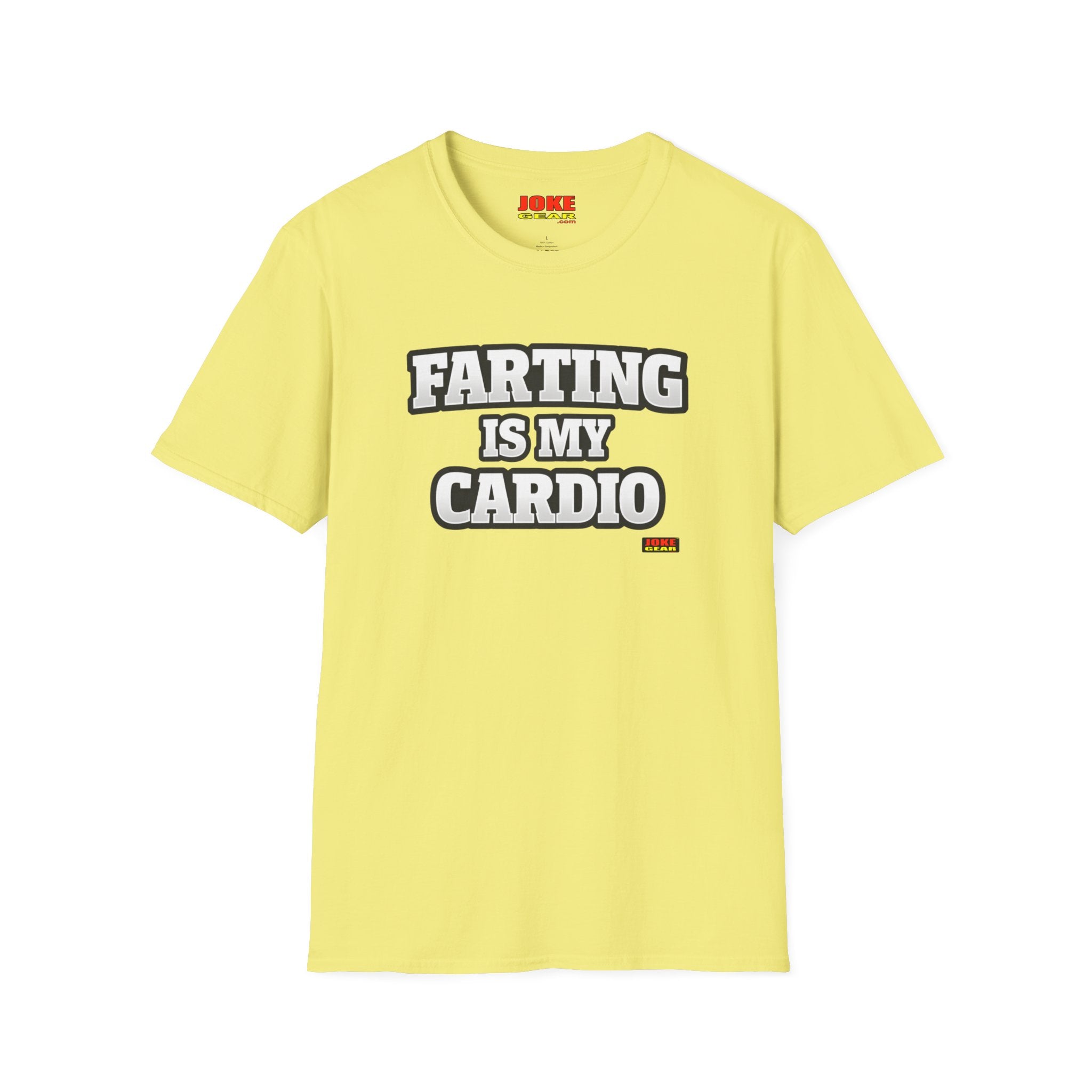 Funny Graphic T-Shirt — “FARTING IS MY CARDIO” Retro Bold Text Tee