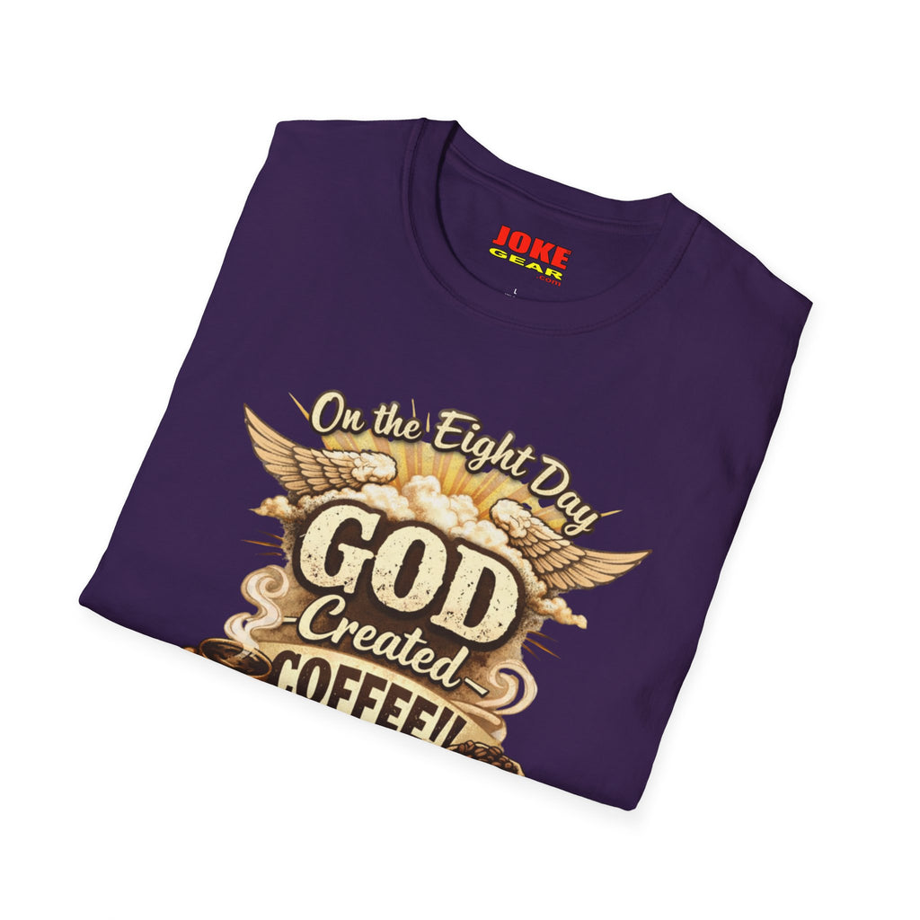 God Created Coffee T-Shirt — Vintage Coffee Lover Tee