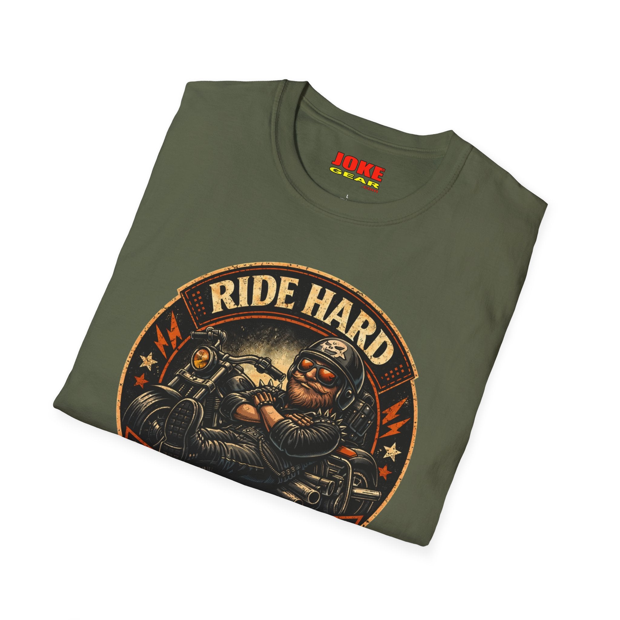 Ride Hard Nap Harder T-Shirt — Vintage Motorcycle Biker Tee