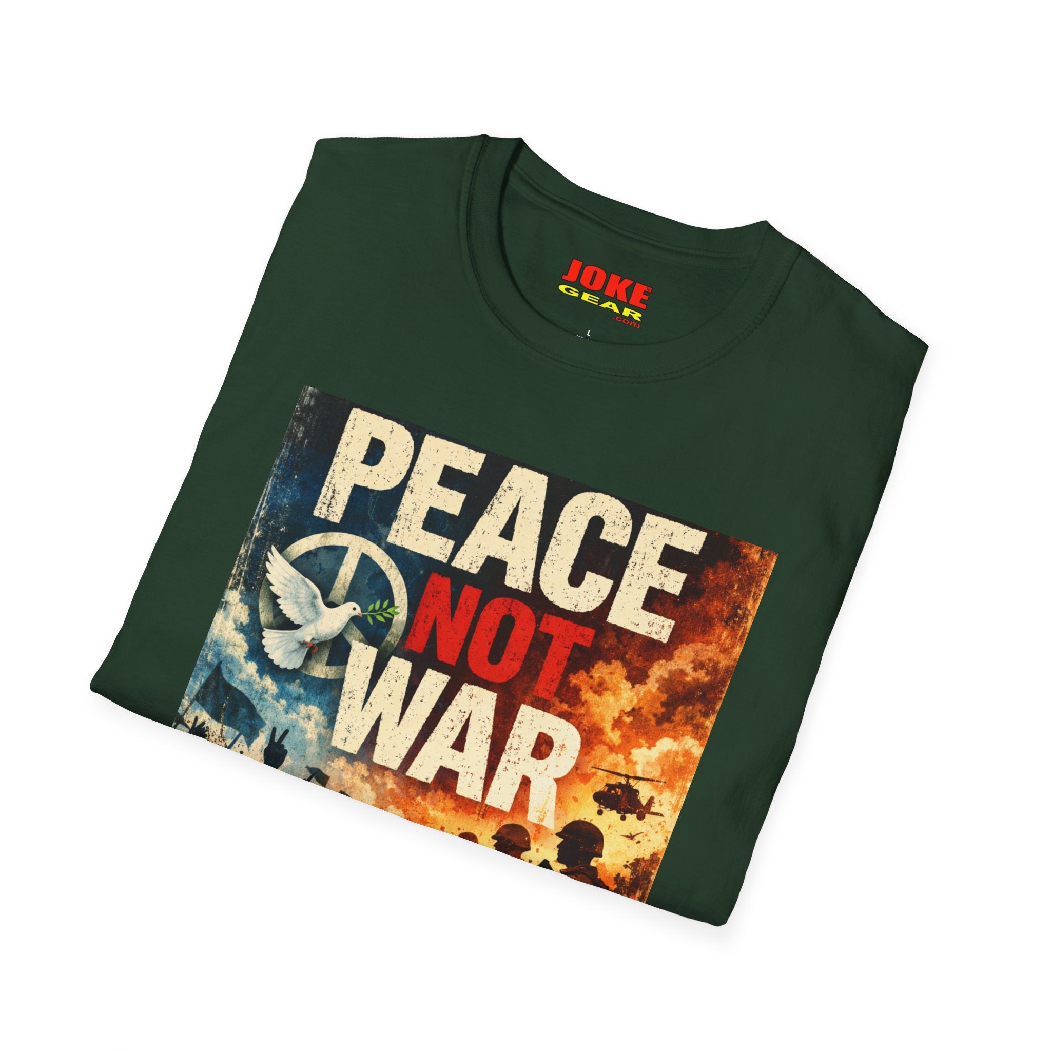 Peace Not War T-Shirt — Vintage Peace Sign Floral Graphic Tee