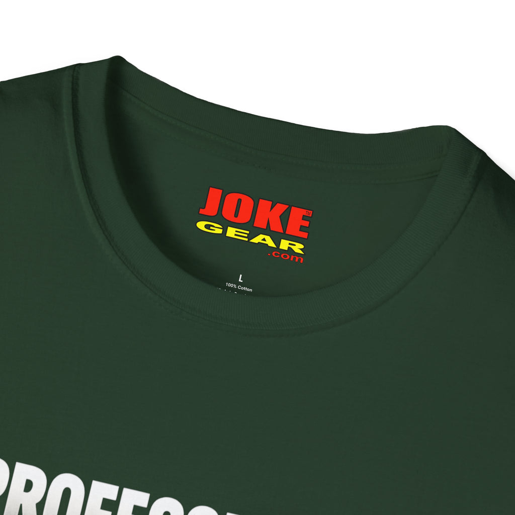 Professional Farter T-Shirt — Subtle White Text Tee for Fans & Gift