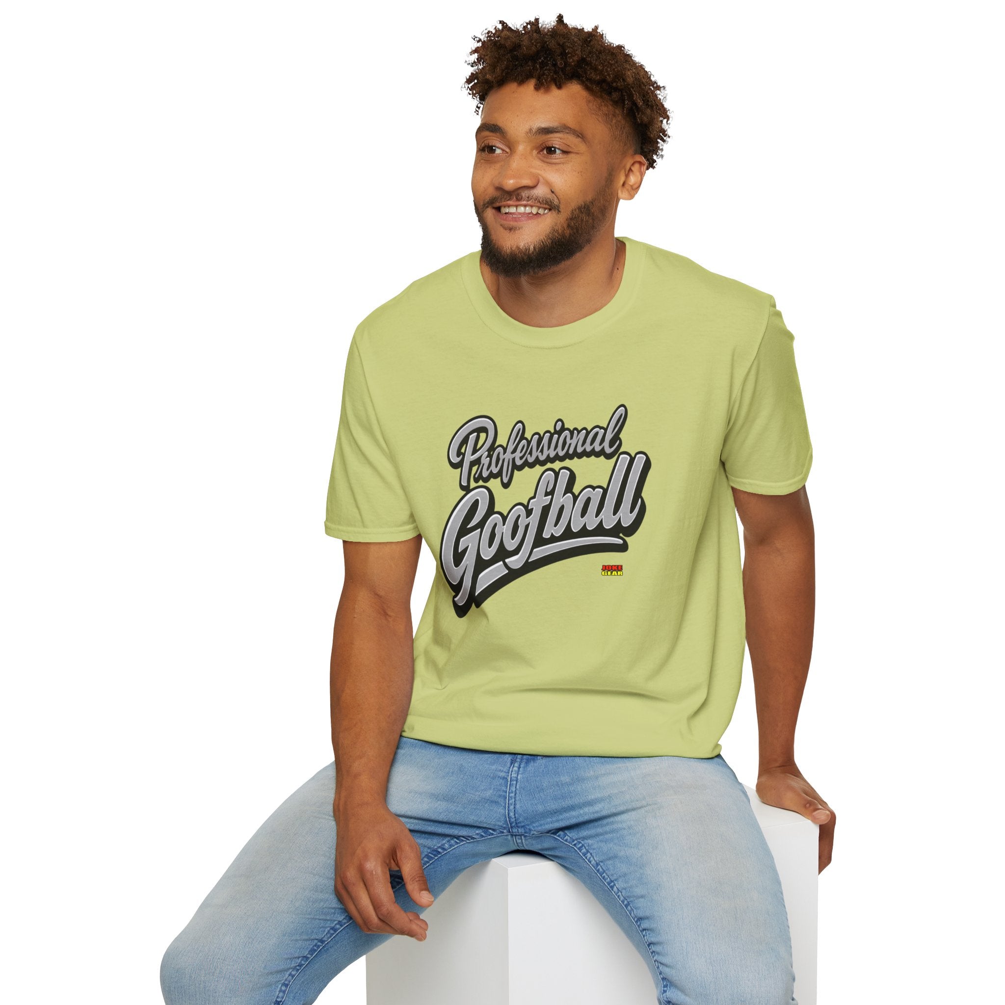 Professional Goofball T-Shirt — Funny Retro Script Tee for Casual Wear