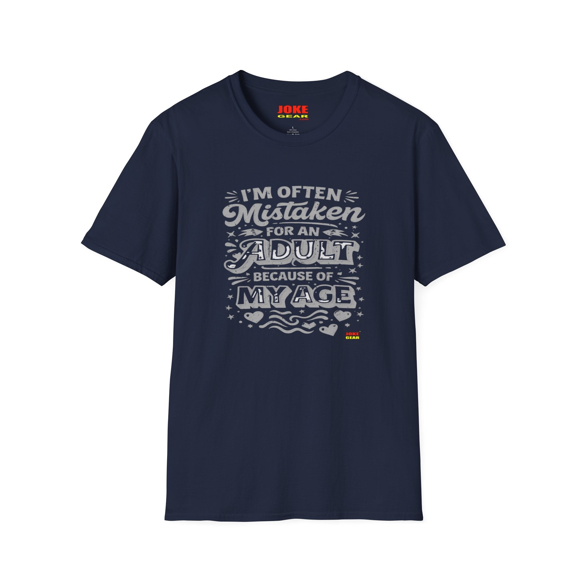 Adult Because of My Age T-Shirt — Funny Retro Typography Tee for Grown-Ups