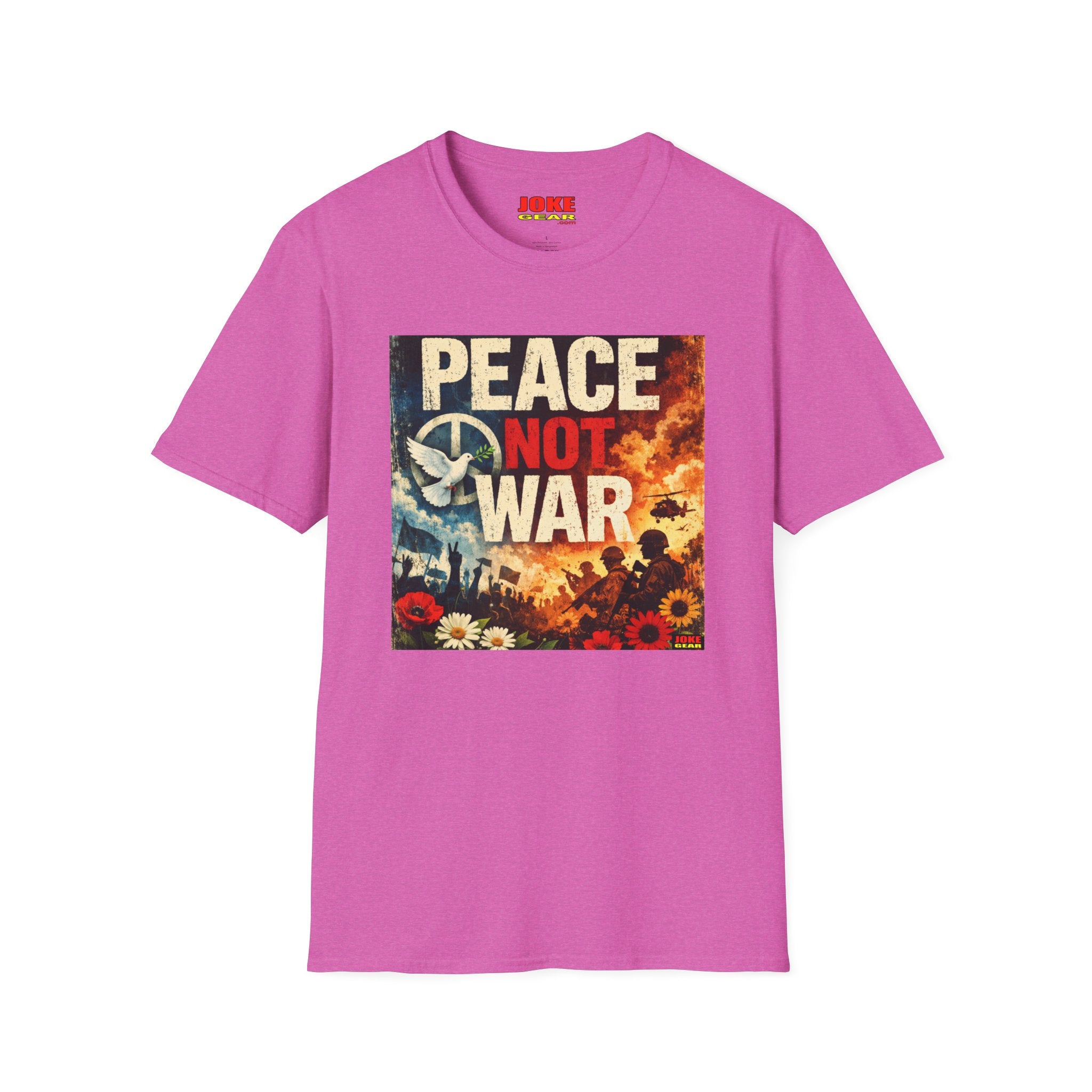 Peace Not War T-Shirt — Vintage Peace Sign Floral Graphic Tee