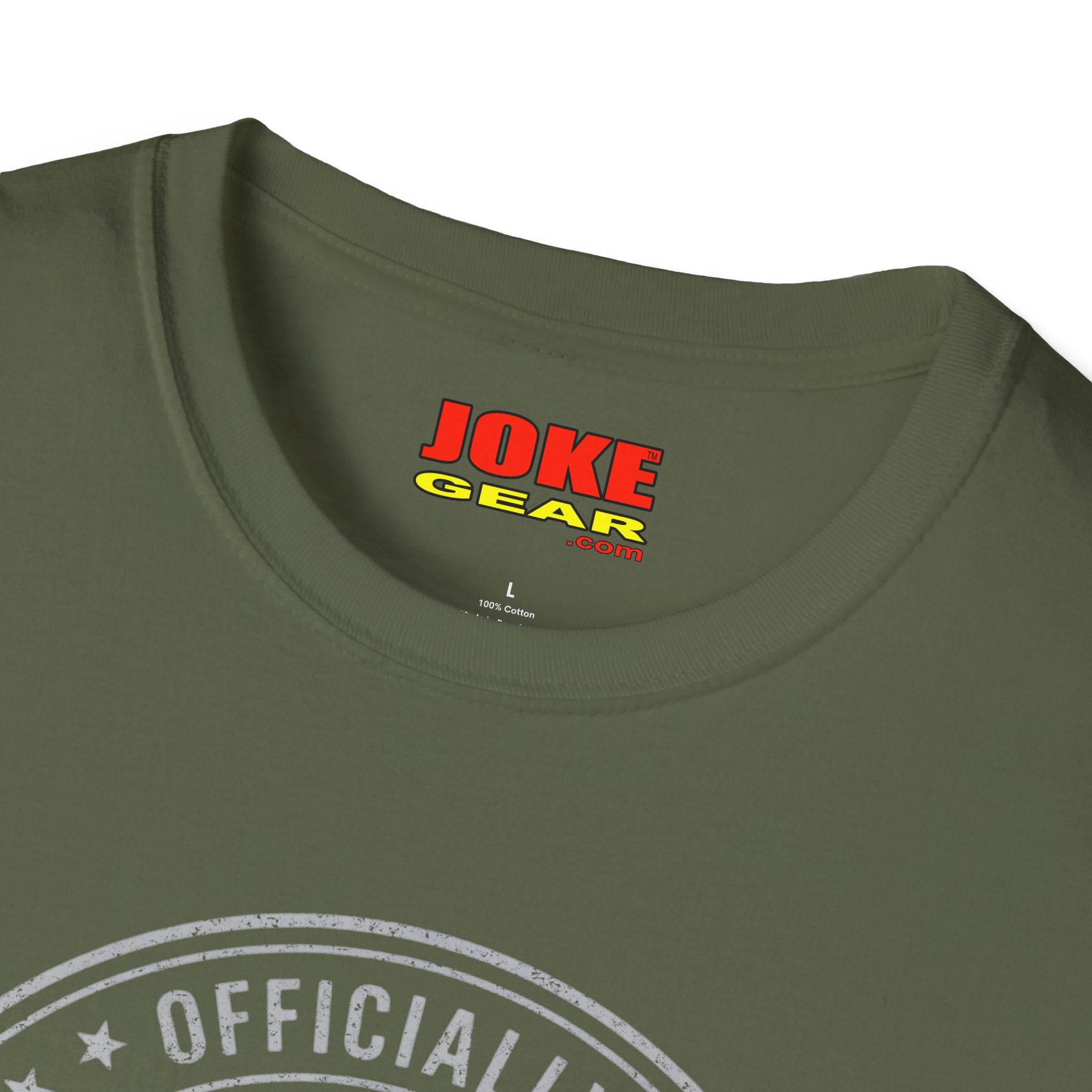 Retired Badge T-Shirt — "Officially Retired" Funny Retirement Tee