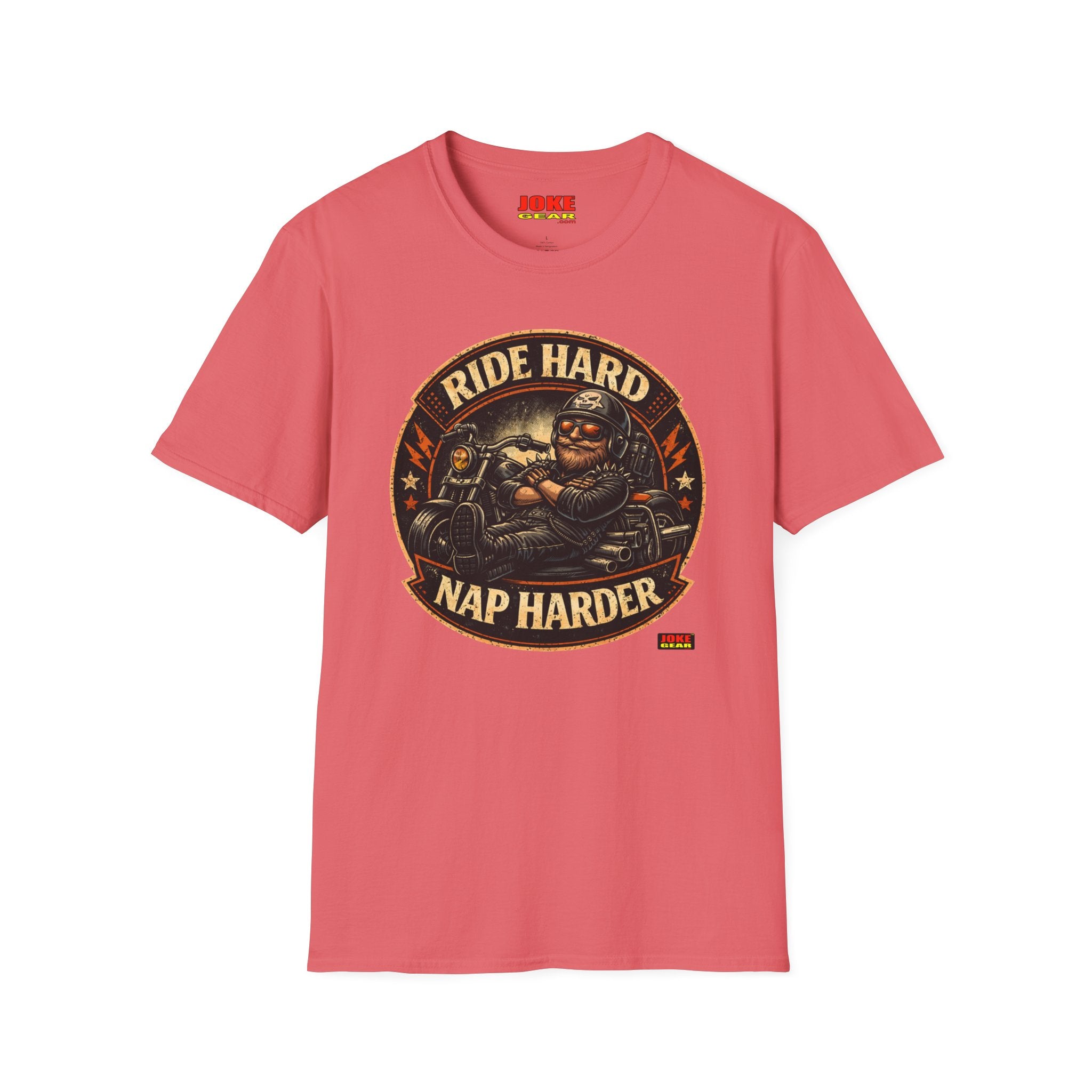 Ride Hard Nap Harder T-Shirt — Vintage Motorcycle Biker Tee
