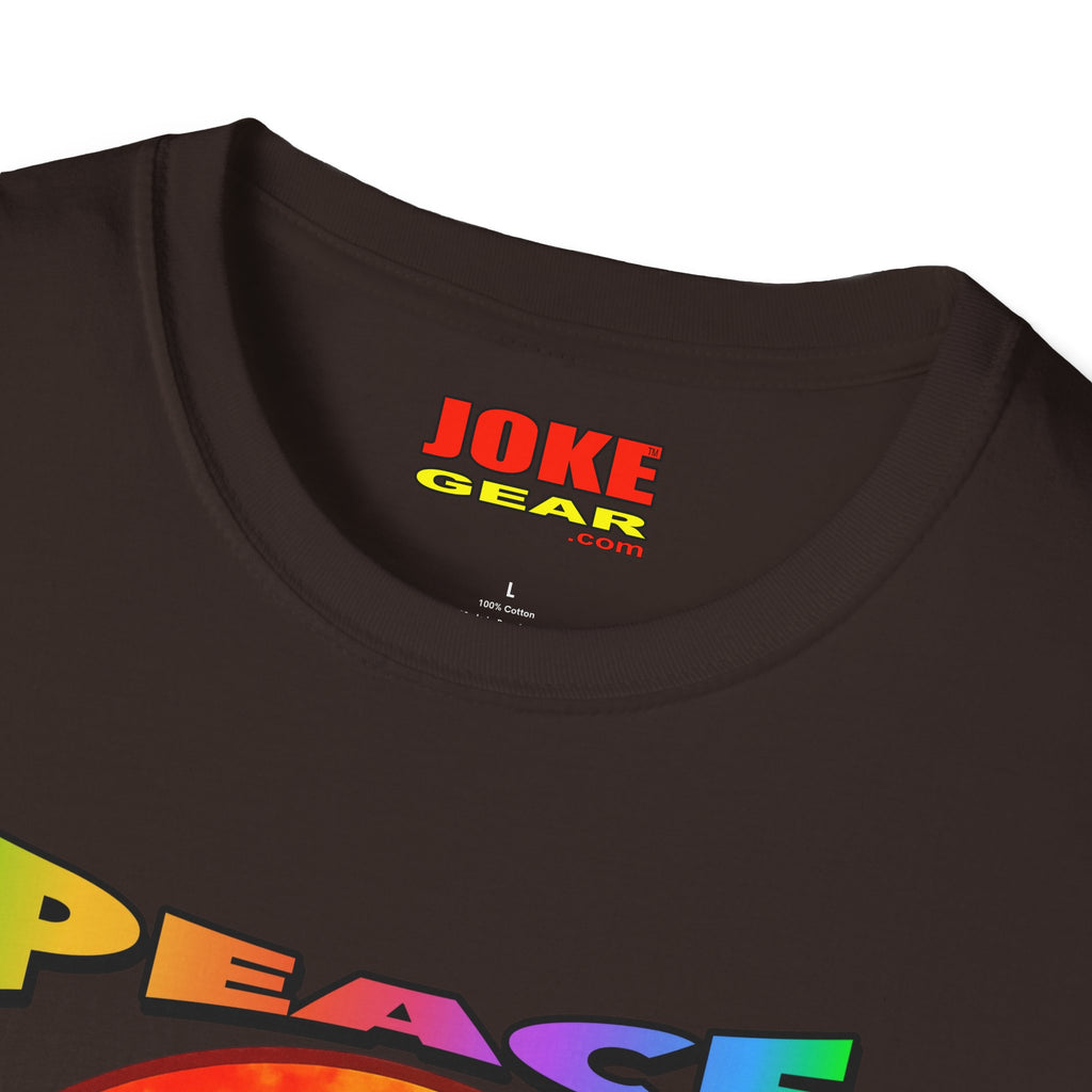 Peace Tie-Dye Graphic T-Shirt — "Peace: Cheaper Than Therapy" Retro Hippie Tee