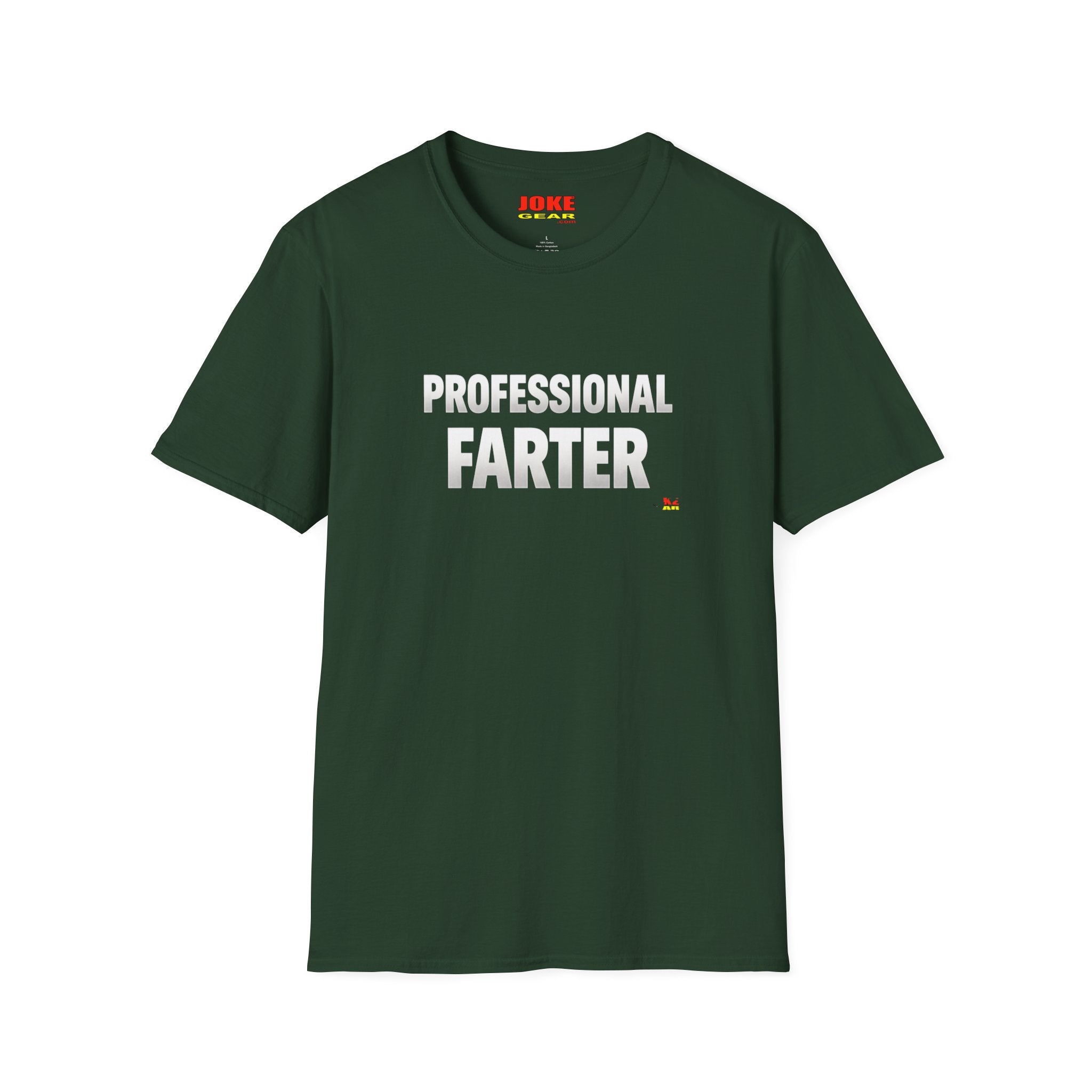 Professional Farter T-Shirt — Subtle White Text Tee for Fans & Gift