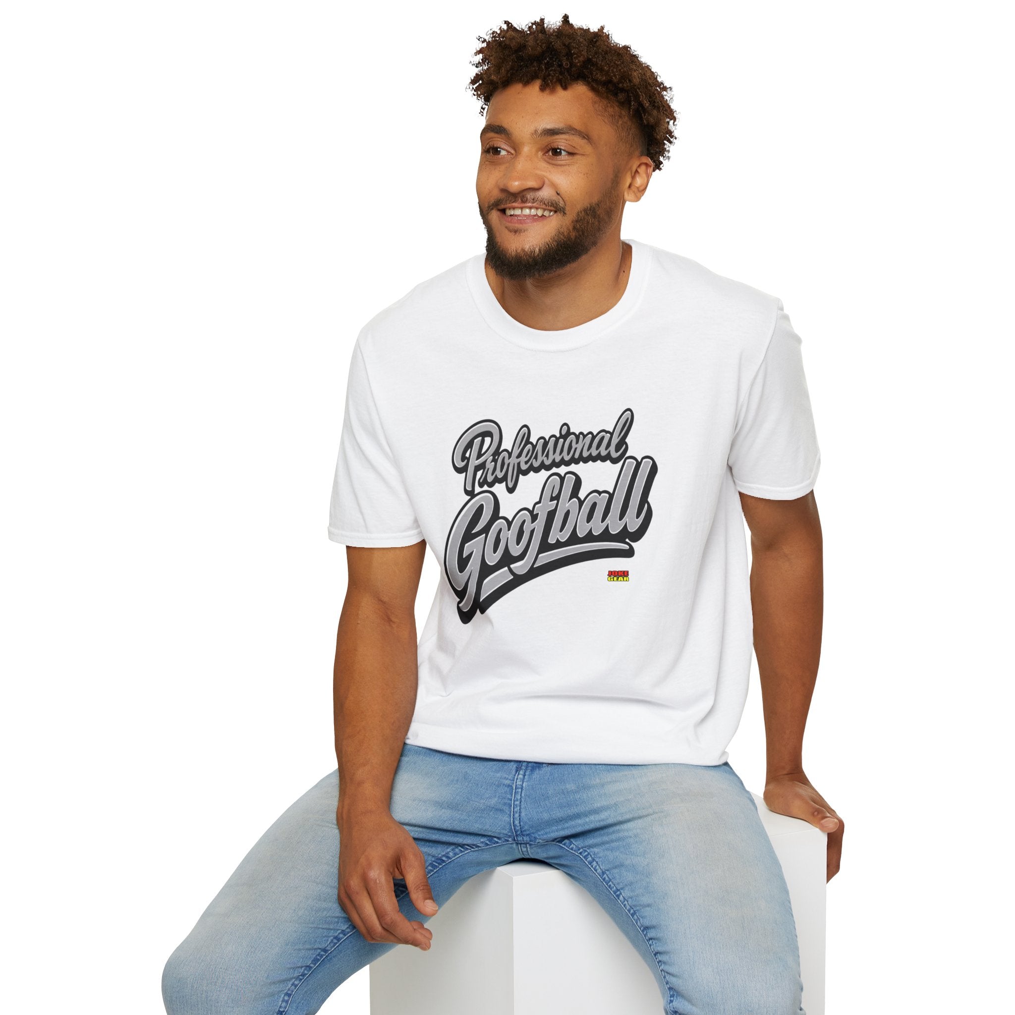 Professional Goofball T-Shirt — Funny Retro Script Tee for Casual Wear