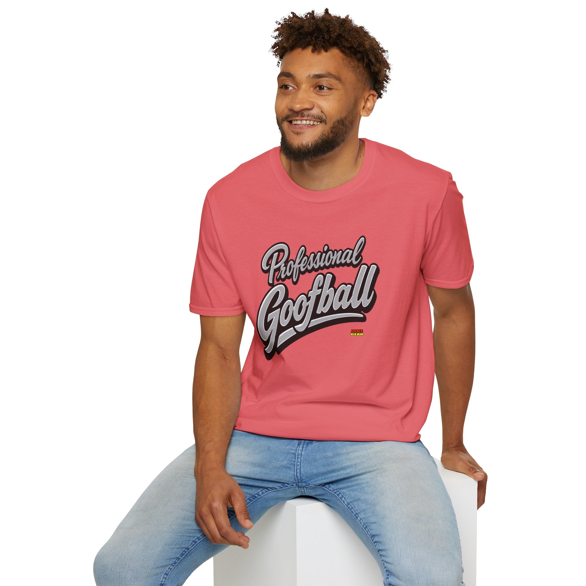 Professional Goofball T-Shirt — Funny Retro Script Tee for Casual Wear